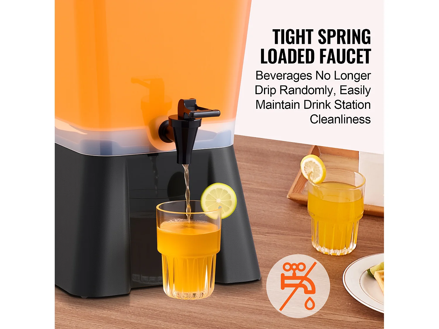 Drankautomaat SucceBuy, Grote Capaciteit van 19 Liter, Plastic Waterfontein, voor Water, Sap, Limonade, Ijsthee en Koffie