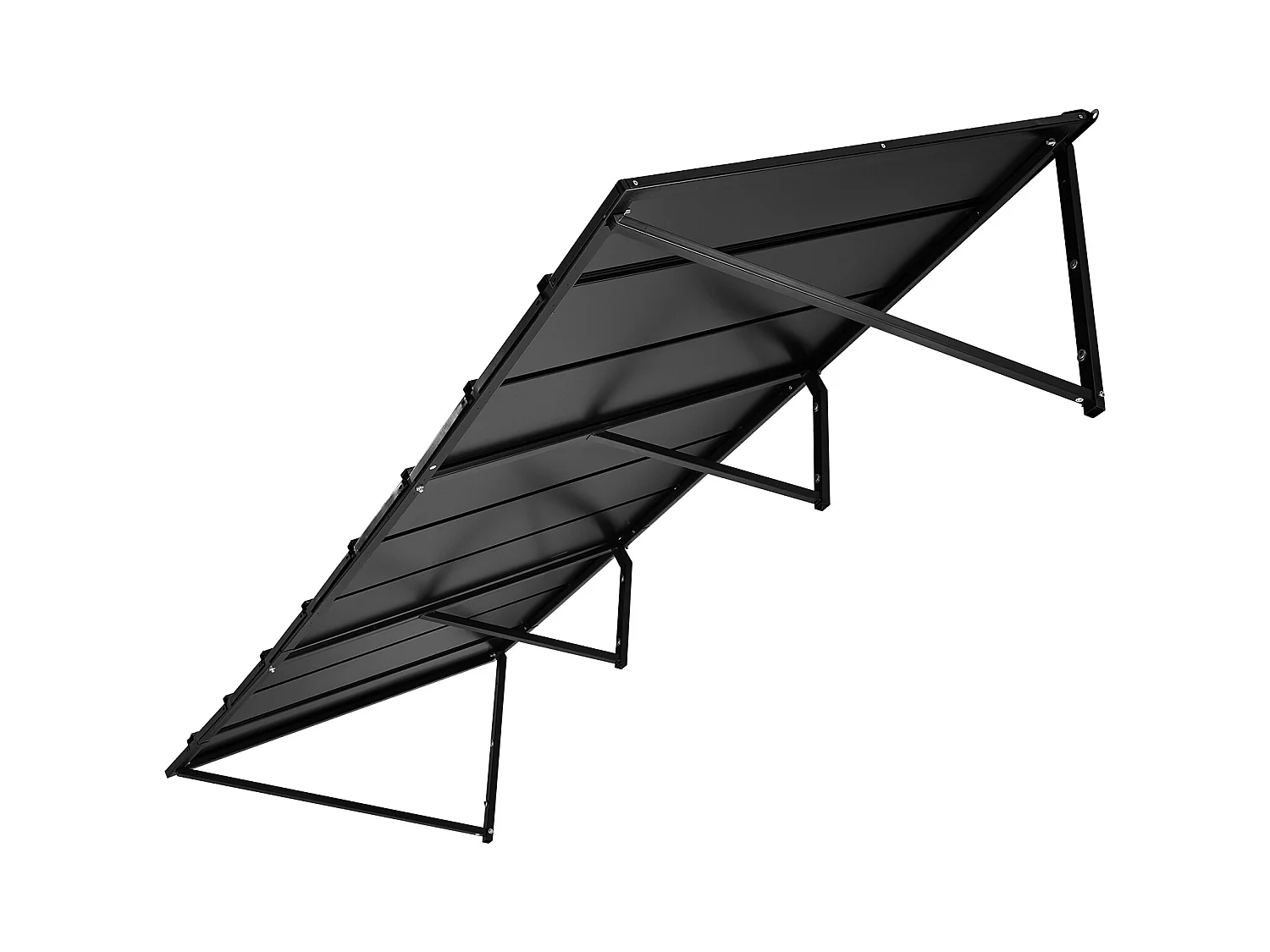 Auvent de Porte d'Entrée SucceBuy, 264x91 cm, Marquise de Porte Extérieure Métal, Cadre Acier, pour Portes d'Entrée, Fenêtres de Porches, Balcons