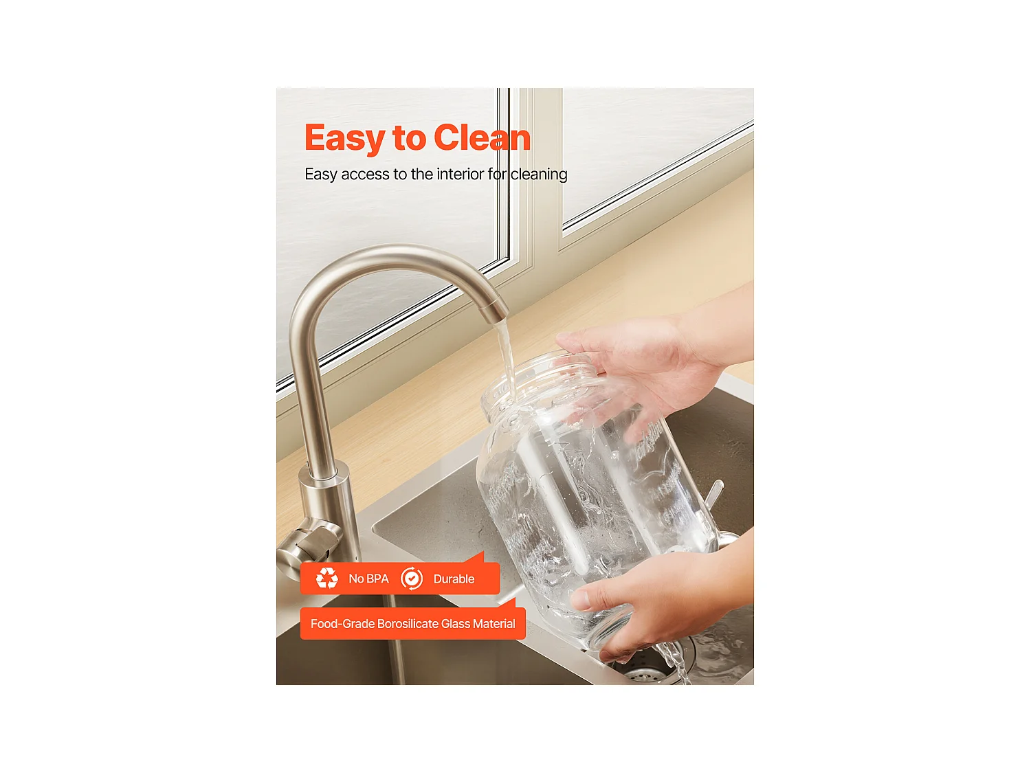 Distributeur de Boissons SucceBuy, Capacité de 3,8 L, 2PCs, Fontaine à Eau en Verre, Distribution d’Eau Jus Limonade Thé Glacé, pour Café