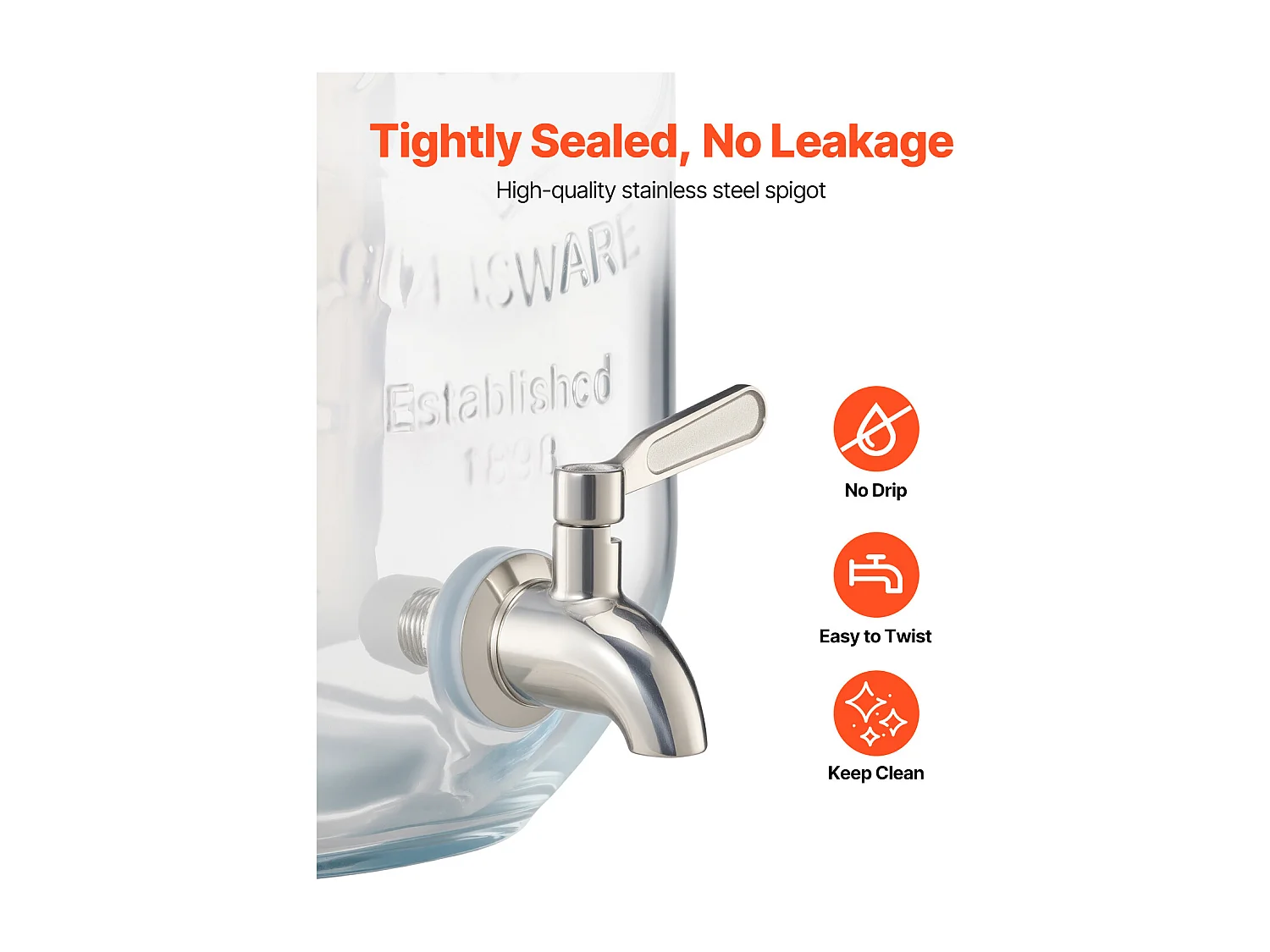 Distribuidor de Bebidas SucceBuy, Capacidade de 3,8 L, 2 Unidades, Fonte de Água em Vidro, Distribuição de Água, Sumo, Limonada, Chá Gelado, para Café