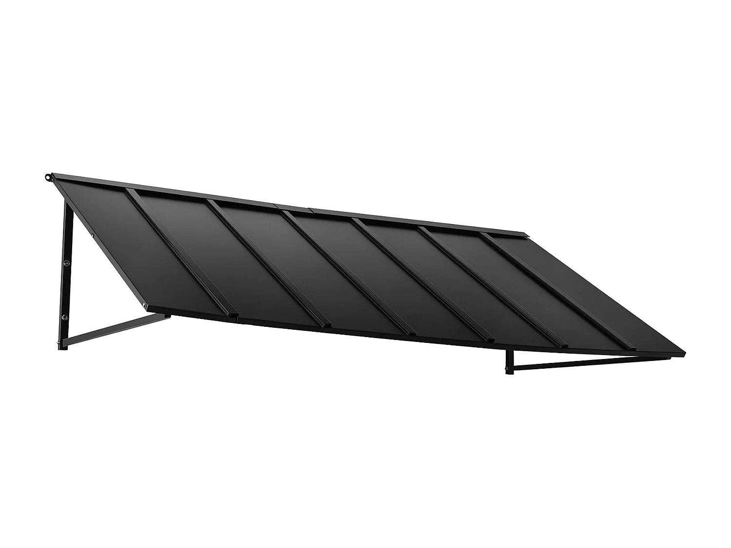 Voordeurluifel SucceBuy, 203x91 cm, Metalen Buitendeurluifel, Stalen Frame, voor Voordeuren, Veranda-ramen en Balkons