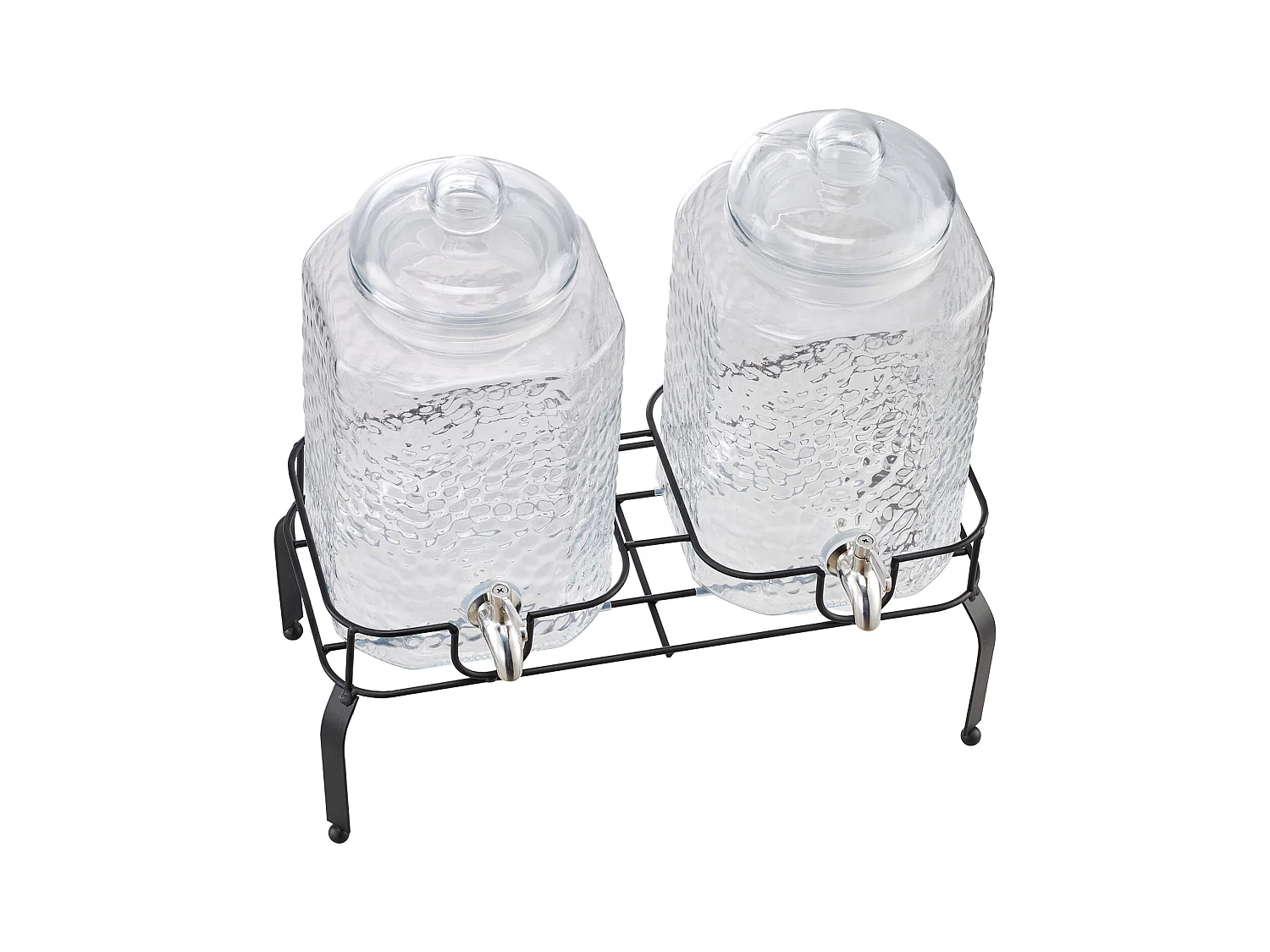 Distributeur de Boissons SucceBuy, Grande Capacité 5,5 L ,2PCs, Fontaine à Eau en Verre, Distribution d’Eau Jus Limonade Thé Glacé, pour Café