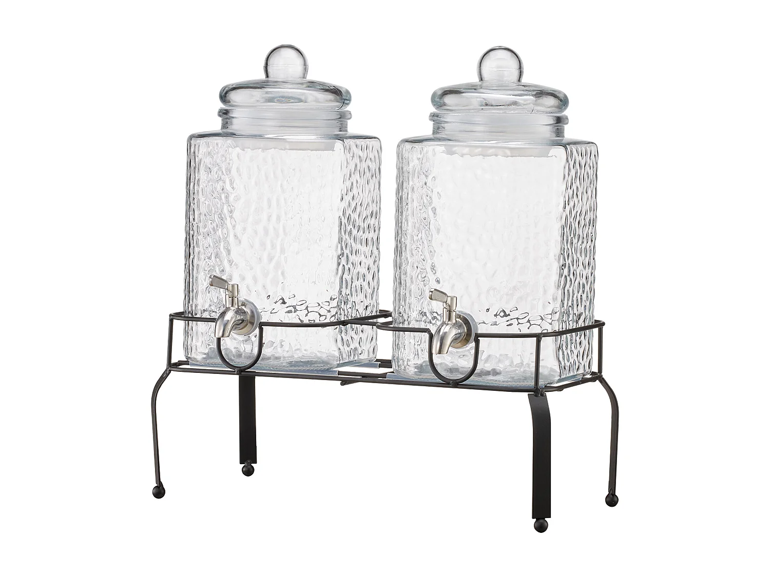 Distributeur de Boissons SucceBuy, Grande Capacité 5,5 L ,2PCs, Fontaine à Eau en Verre, Distribution d’Eau Jus Limonade Thé Glacé, pour Café