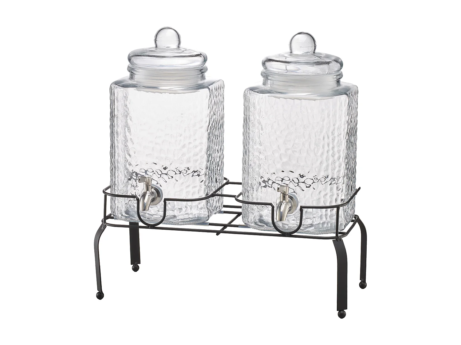 Distributeur de Boissons SucceBuy, Grande Capacité 5,5 L ,2PCs, Fontaine à Eau en Verre, Distribution d’Eau Jus Limonade Thé Glacé, pour Café