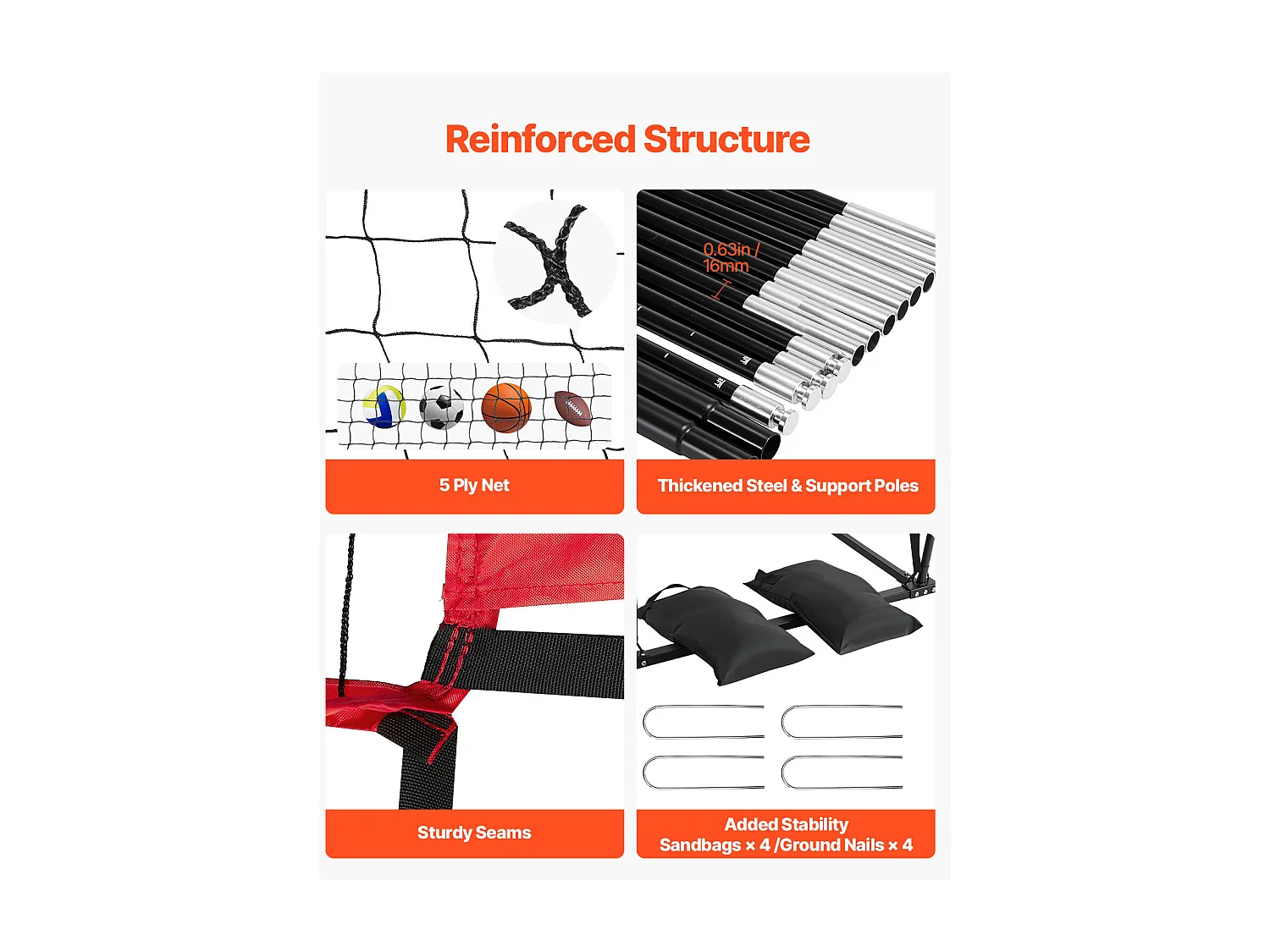 Filet de Volleyball SucceBuy 2 en 1, Filet d'Entraînement de Volleyball Portable Réglable en Hauteur, pour Service en Intérieur et en Extérieur dans le Jardin