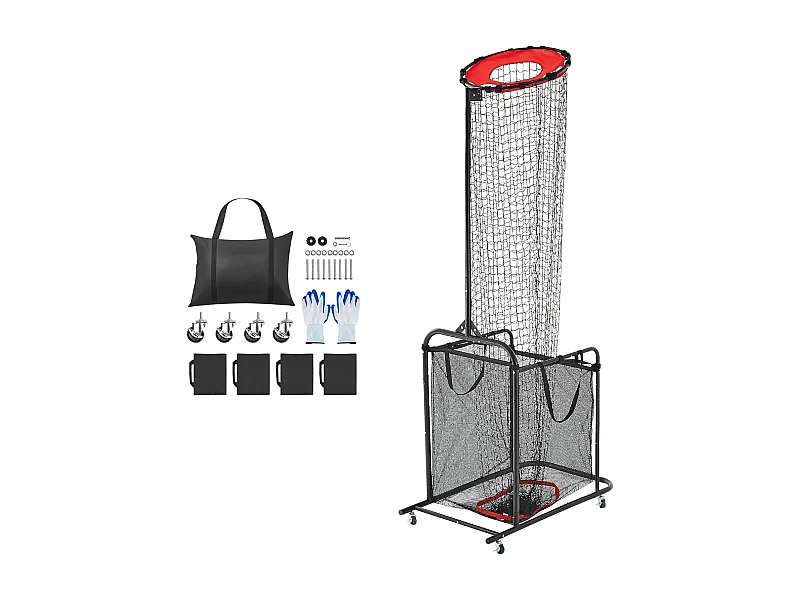 Filet de Volleyball SucceBuy Portable, Équipement d'Entraînement de Volleyball Réglable en Angle et Hauteur, pour Service en Intérieur et en Extérieur