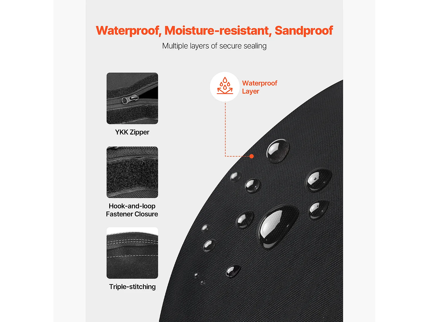 Sac de Sable Musculation SucceBuy 45 kg, Sac de Sport Fitness Vide Non Rempli, en Nylon et PU, avec Poignées Solides, Imperméable, Noir