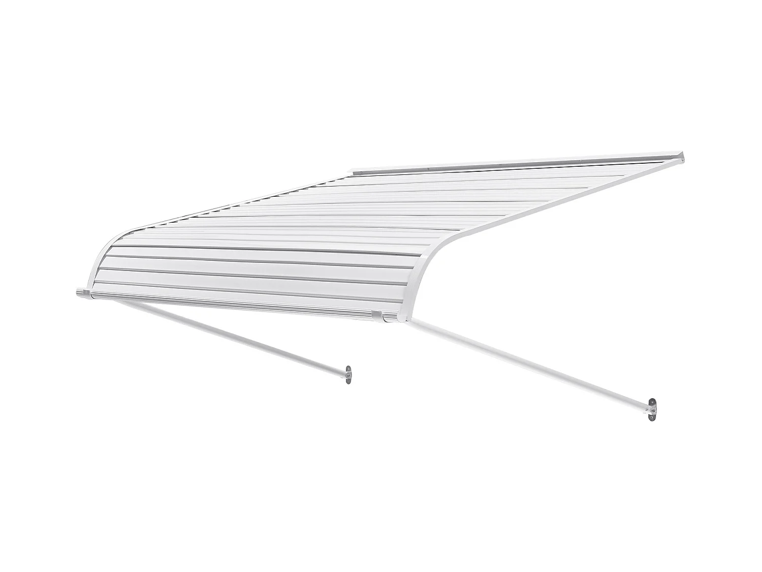 Auvent de Porte d'Entrée SucceBuy, 122x106,6 cm, Marquise de Porte Extérieure Aluminium, pour Portes d'Entrée, Fenêtres de Porches, Balcons