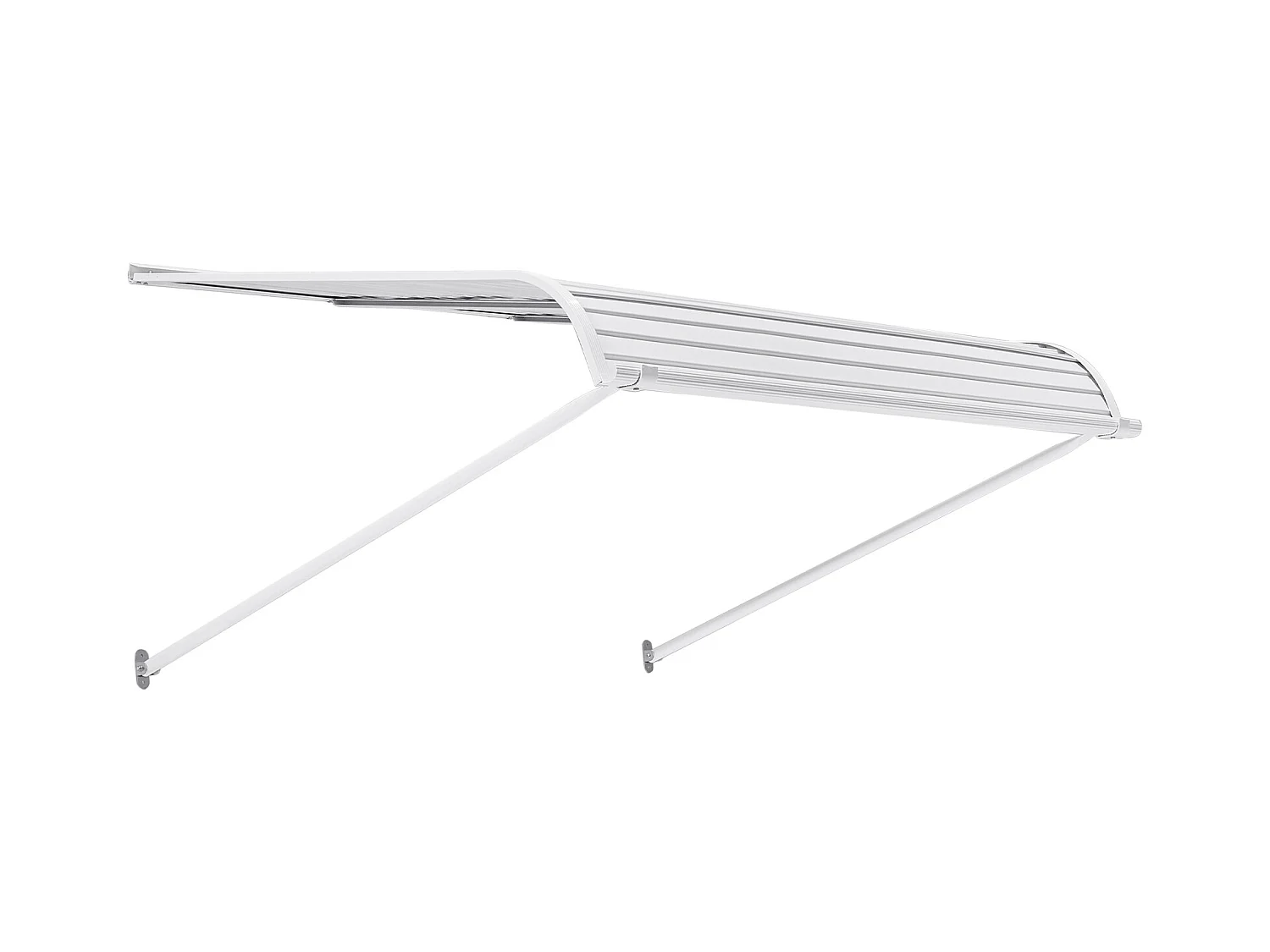 Auvent de Porte d'Entrée SucceBuy, 122x106,6 cm, Marquise de Porte Extérieure Aluminium, pour Portes d'Entrée, Fenêtres de Porches, Balcons