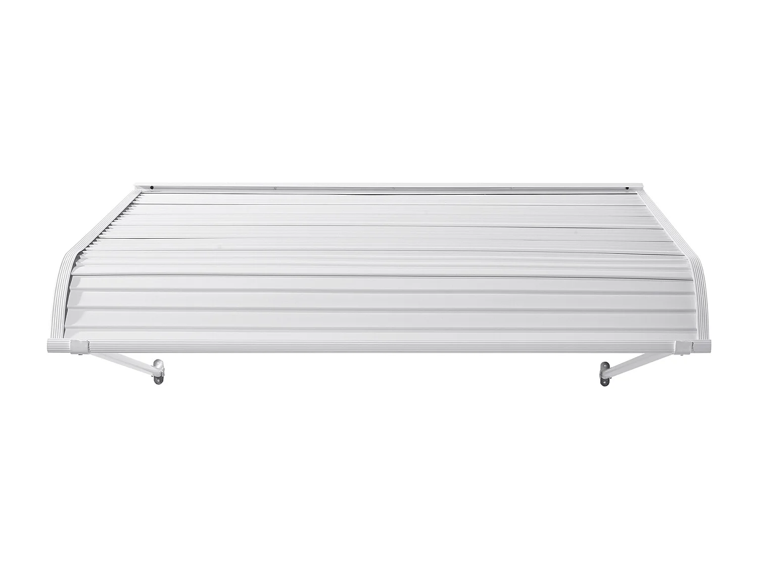 Auvent de Porte d'Entrée SucceBuy, 122x106,6 cm, Marquise de Porte Extérieure Aluminium, pour Portes d'Entrée, Fenêtres de Porches, Balcons