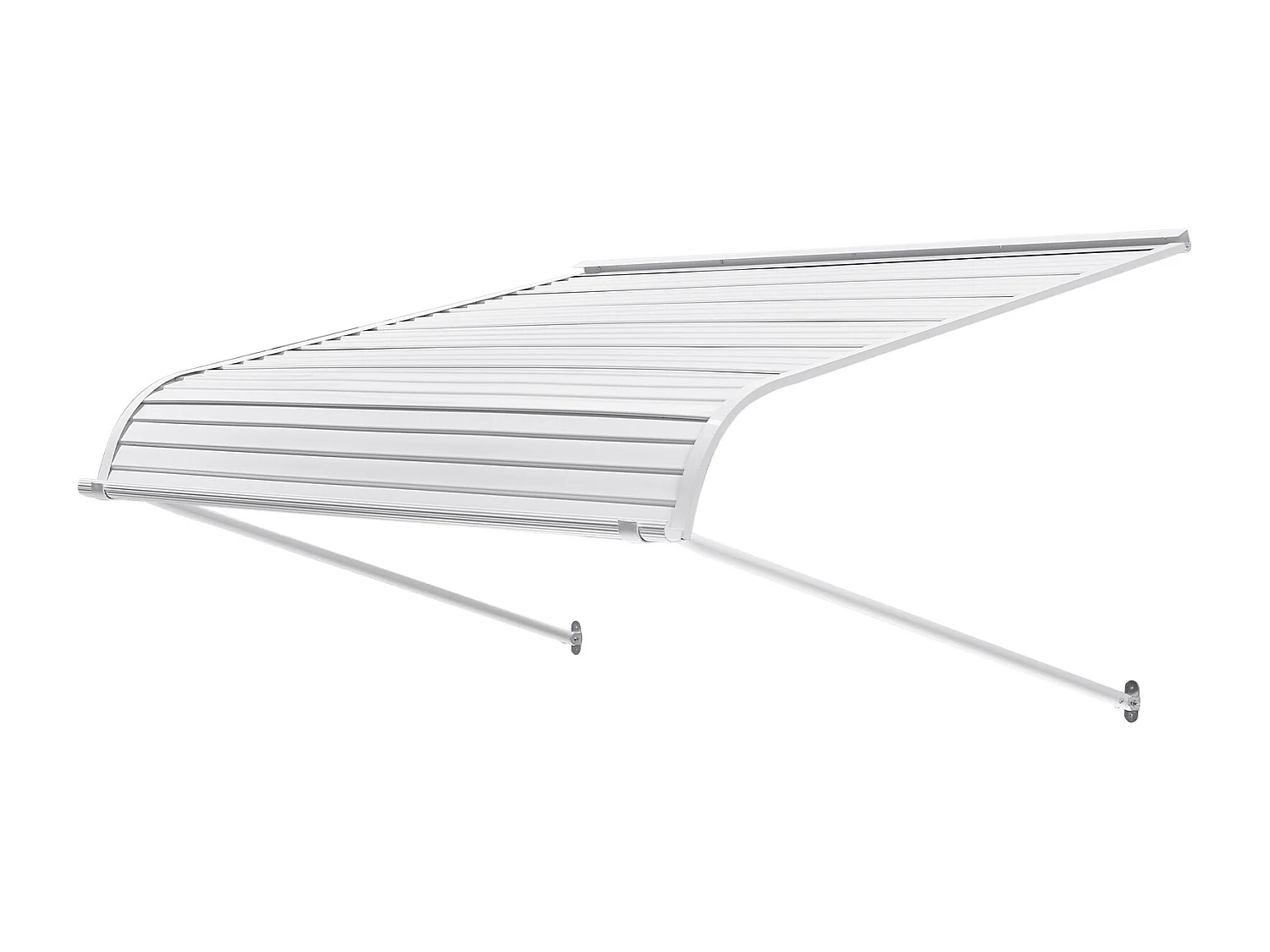 Auvent de Porte d'Entrée SucceBuy, 122x106,6 cm, Marquise de Porte Extérieure Aluminium, pour Portes d'Entrée, Fenêtres de Porches, Balcons