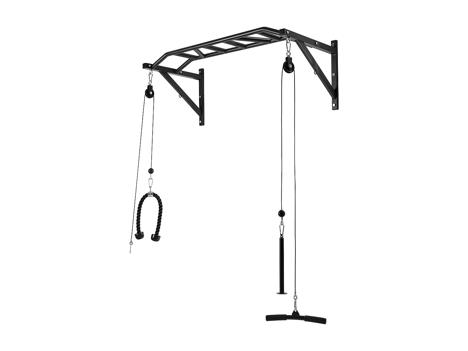 Drążek do Podciągania SucceBuy, Ścienny, Wielofunkcyjny, Wielouchwytowy Drążek Fitness, Wytrzymała Stal, Udźwig 200 kg, do Domowej Siłowni