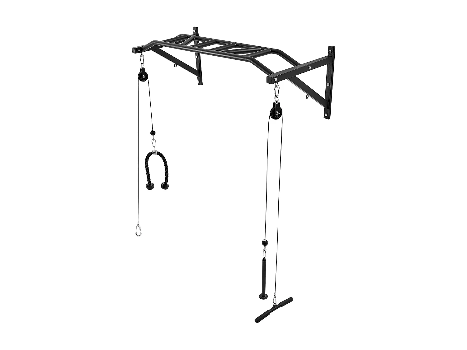 Drążek do Podciągania SucceBuy, Ścienny, Wielofunkcyjny, Wielouchwytowy Drążek Fitness, Wytrzymała Stal, Udźwig 200 kg, do Domowej Siłowni