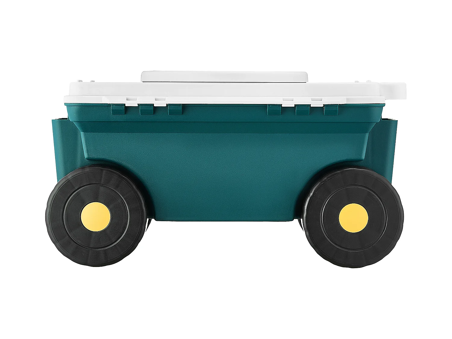 Siège de Jardin Roulant SucceBuy, Tabouret de Jardinage sur Roues Léger 2 en 1 avec Bac de Rangement, Capacité 123 kg, pour Plantation, Terrasse, Extérieur