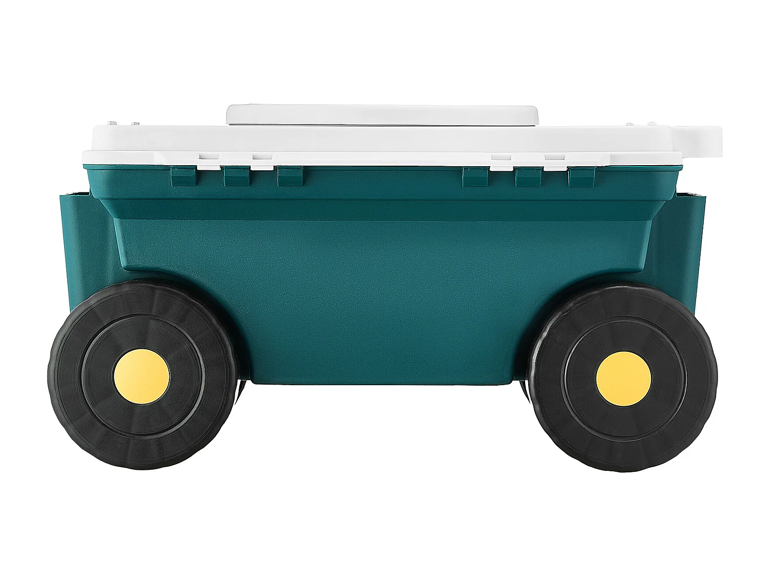 Siège de Jardin Roulant SucceBuy, Tabouret de Jardinage sur Roues Léger 2 en 1 avec Bac de Rangement, Capacité 123 kg, pour Plantation, Terrasse, Extérieur