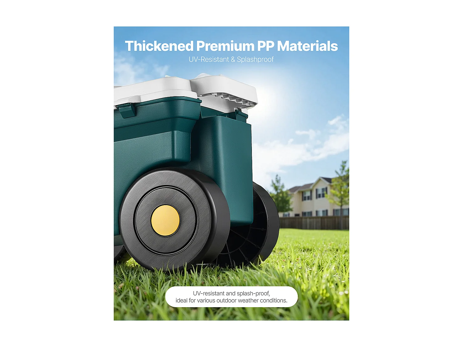 Siège de Jardin Roulant SucceBuy, Tabouret de Jardinage sur Roues Léger 2 en 1 avec Bac de Rangement, Capacité 123 kg, pour Plantation, Terrasse, Extérieur