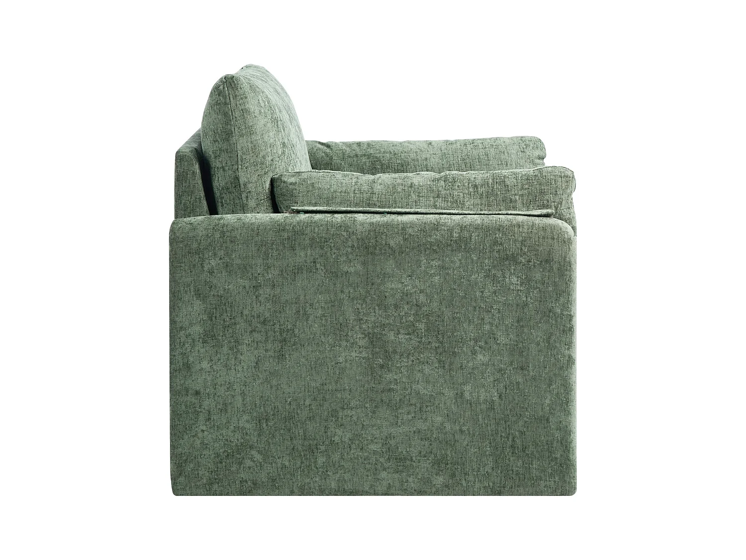 Fauteuil d'Appoint Vert SucceBuy, Chaise de Salon Moderne Rembourré avec Accoudoirs, Confortable et Simple, pour Salon, Chambre, Bureau