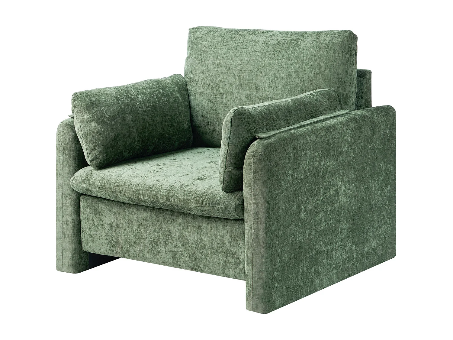 Sedia Rialzante Verde SucceBuy, Moderna Poltrona Imbottita con Braccioli, Comoda e Semplice, per Soggiorno, Camera da Letto, Ufficio