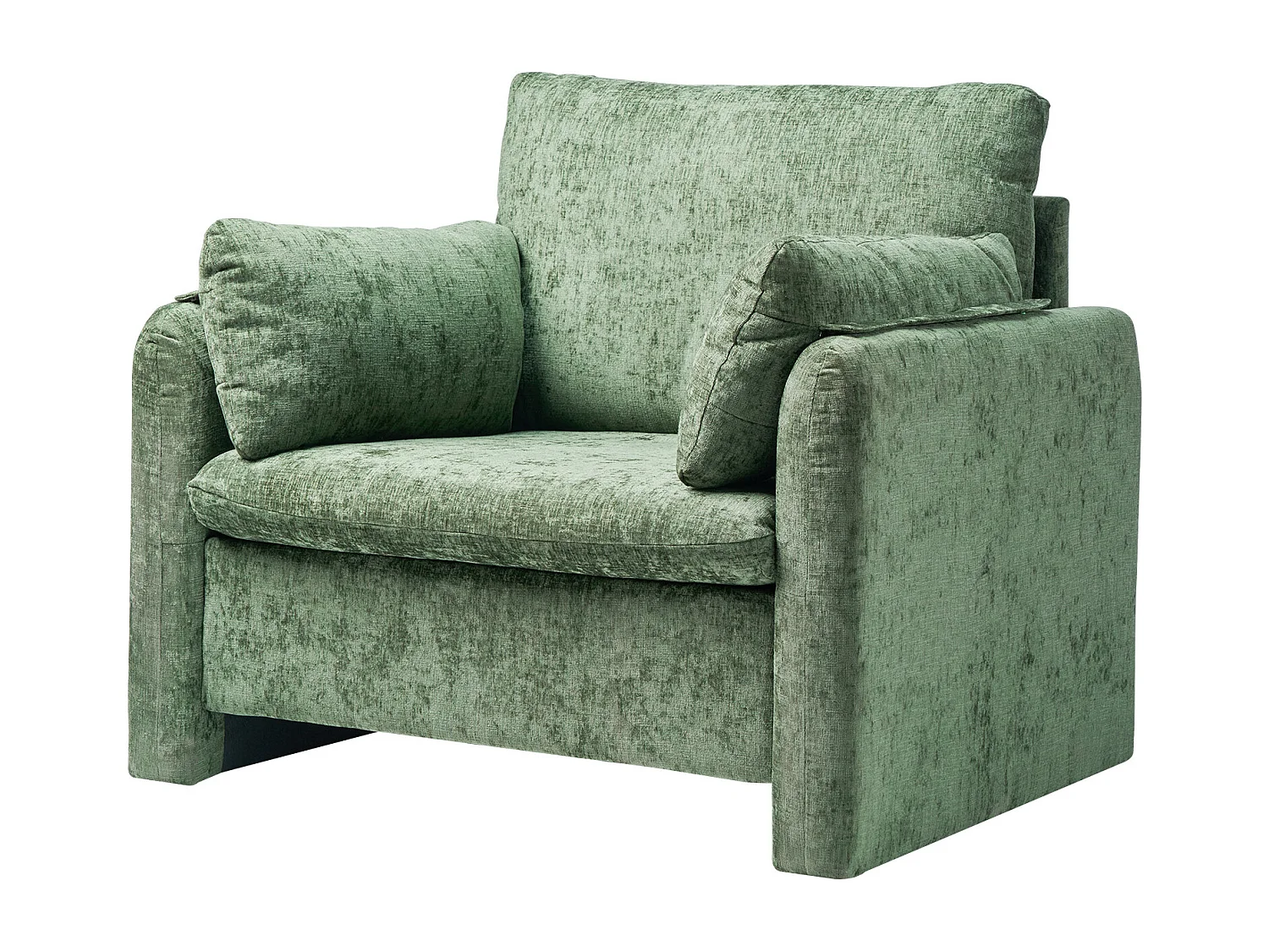 Sedia Rialzante Verde SucceBuy, Moderna Poltrona Imbottita con Braccioli, Comoda e Semplice, per Soggiorno, Camera da Letto, Ufficio