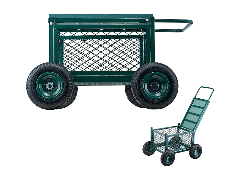 Siège de Jardin Roulant SucceBuy, Tabouret de Jardinage sur Roues Robuste avec Bac de Rangement, Capacité 181 kg, pour Plantation, Terrasse, Extérieur