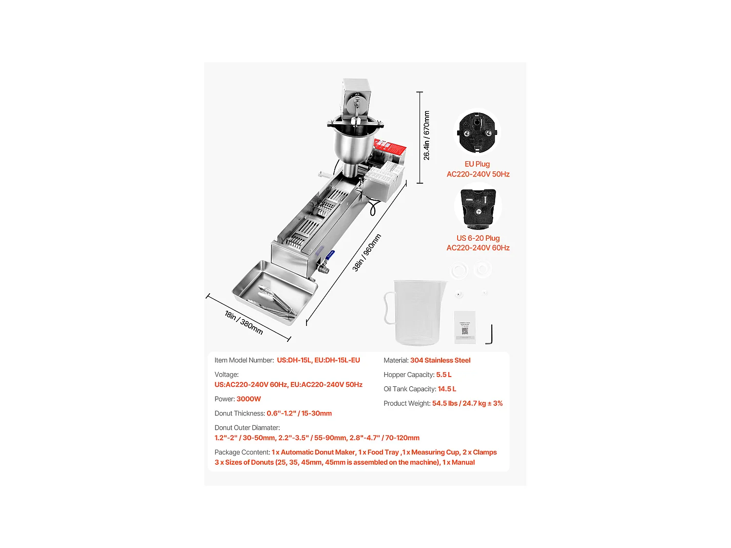 Machine à Beignets SucceBuy Automatique Commerciale, Appareil à Donuts Électrique à une Rangée, Friteuse en Acier Inoxydable, Comptage Automatique