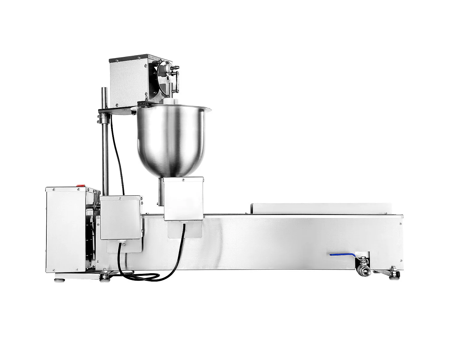 Machine à Beignets SucceBuy Automatique Commerciale, Appareil à Donuts Électrique à une Rangée, Friteuse en Acier Inoxydable, Comptage Automatique