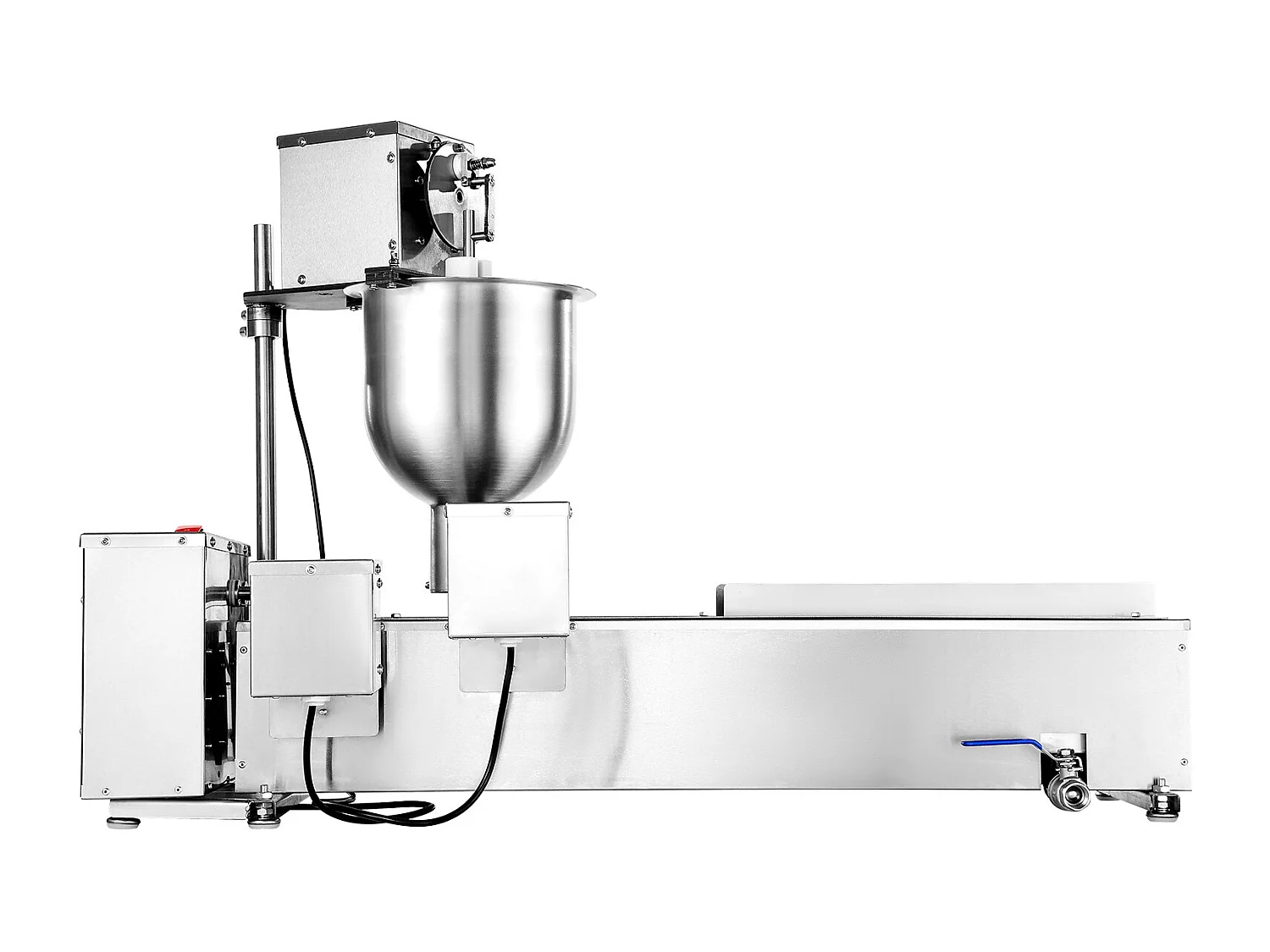 Commerciële Automatische Donutmaker SucceBuy, Elektrische Donutmaker met Één Rij, RVS Friteuse, Automatische Teller