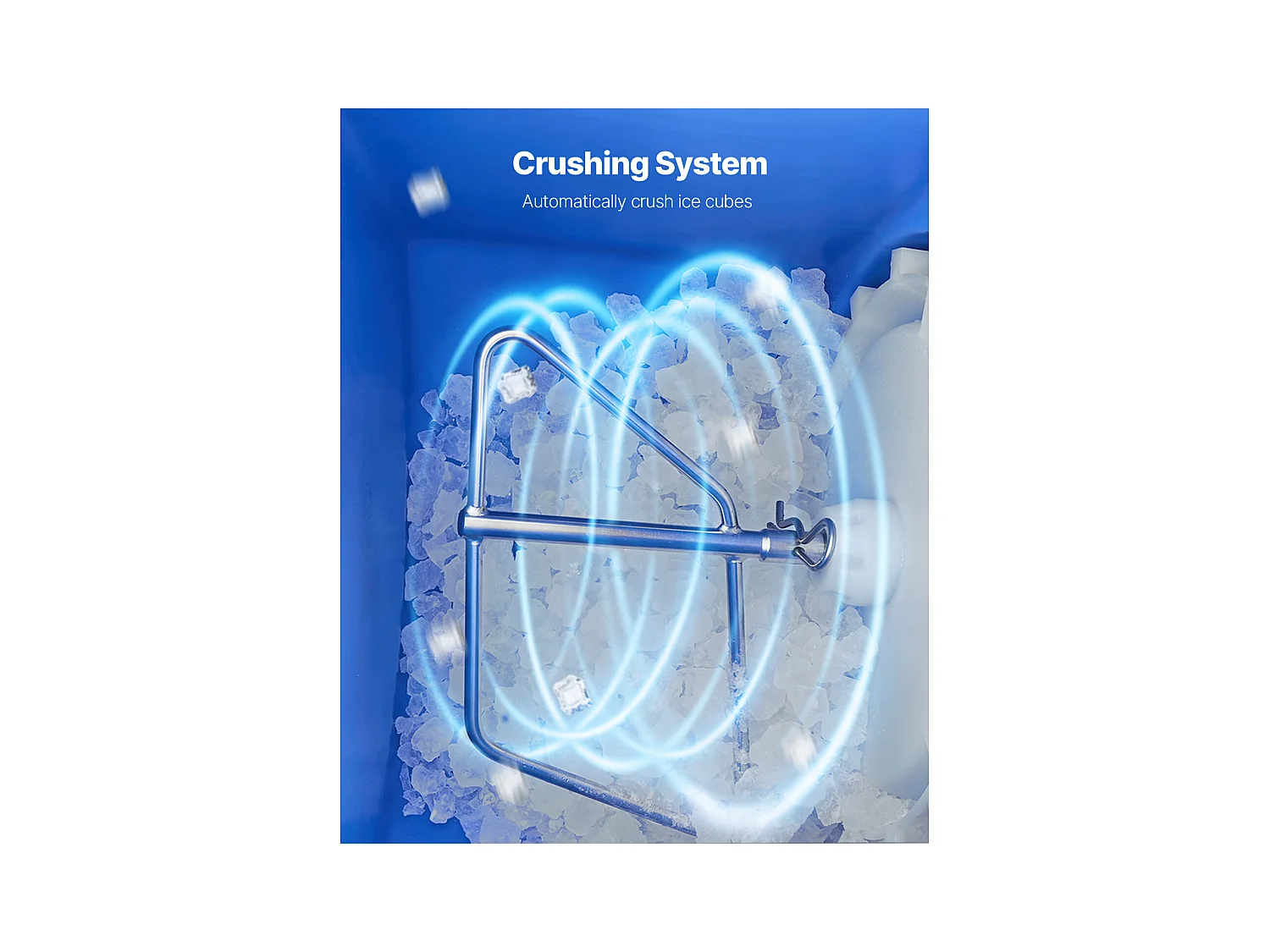 Distributeur de Glaçons SucceBuy, 9 kg/min, Distribution Automatique avec Broyeur, Pieds Réglables en Hauteur, pour Machine à Glaçons Bureau