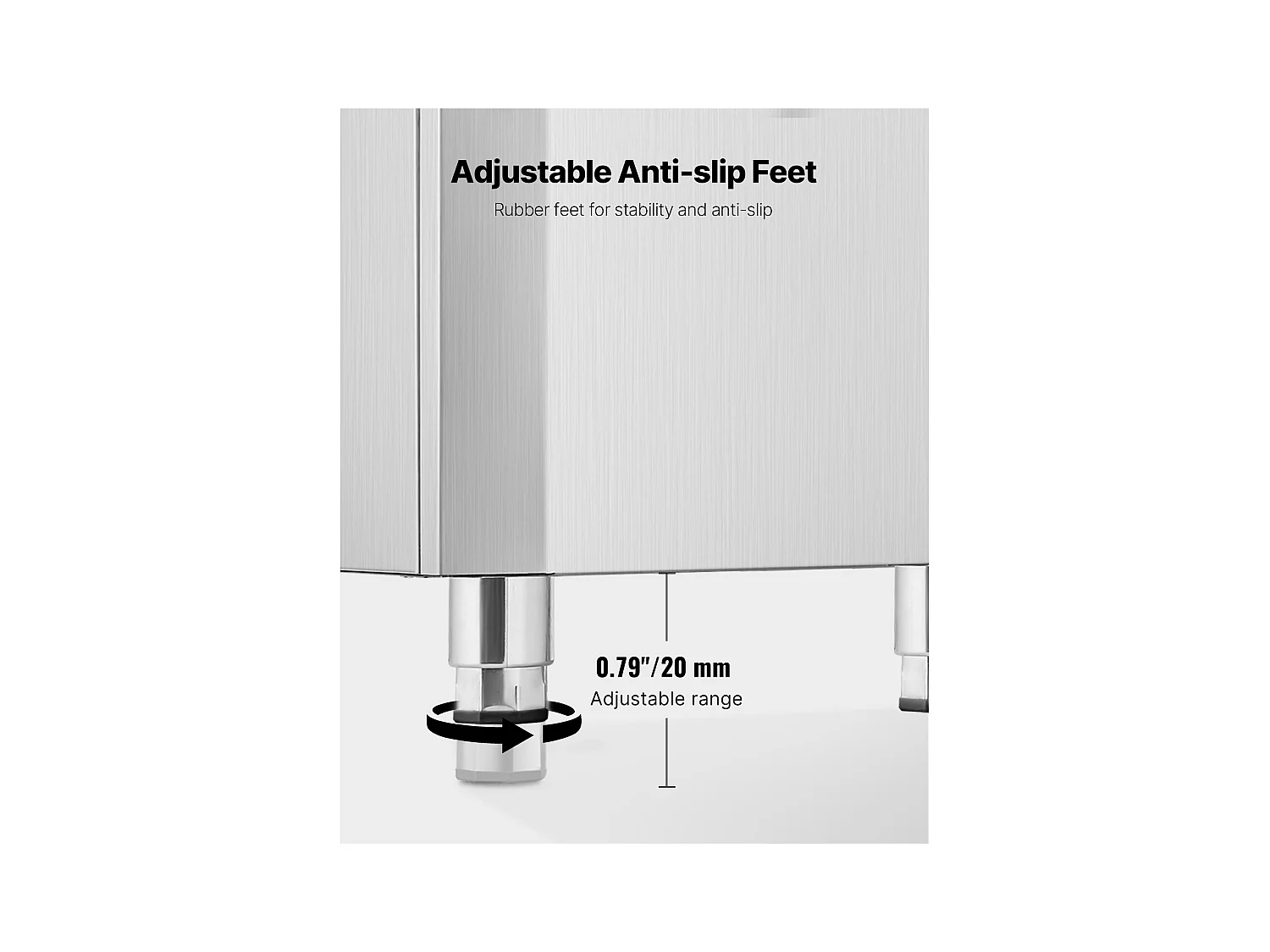 Distributeur de Glaçons SucceBuy, 9 kg/min, Distribution Automatique avec Broyeur, Pieds Réglables en Hauteur, pour Machine à Glaçons Bureau