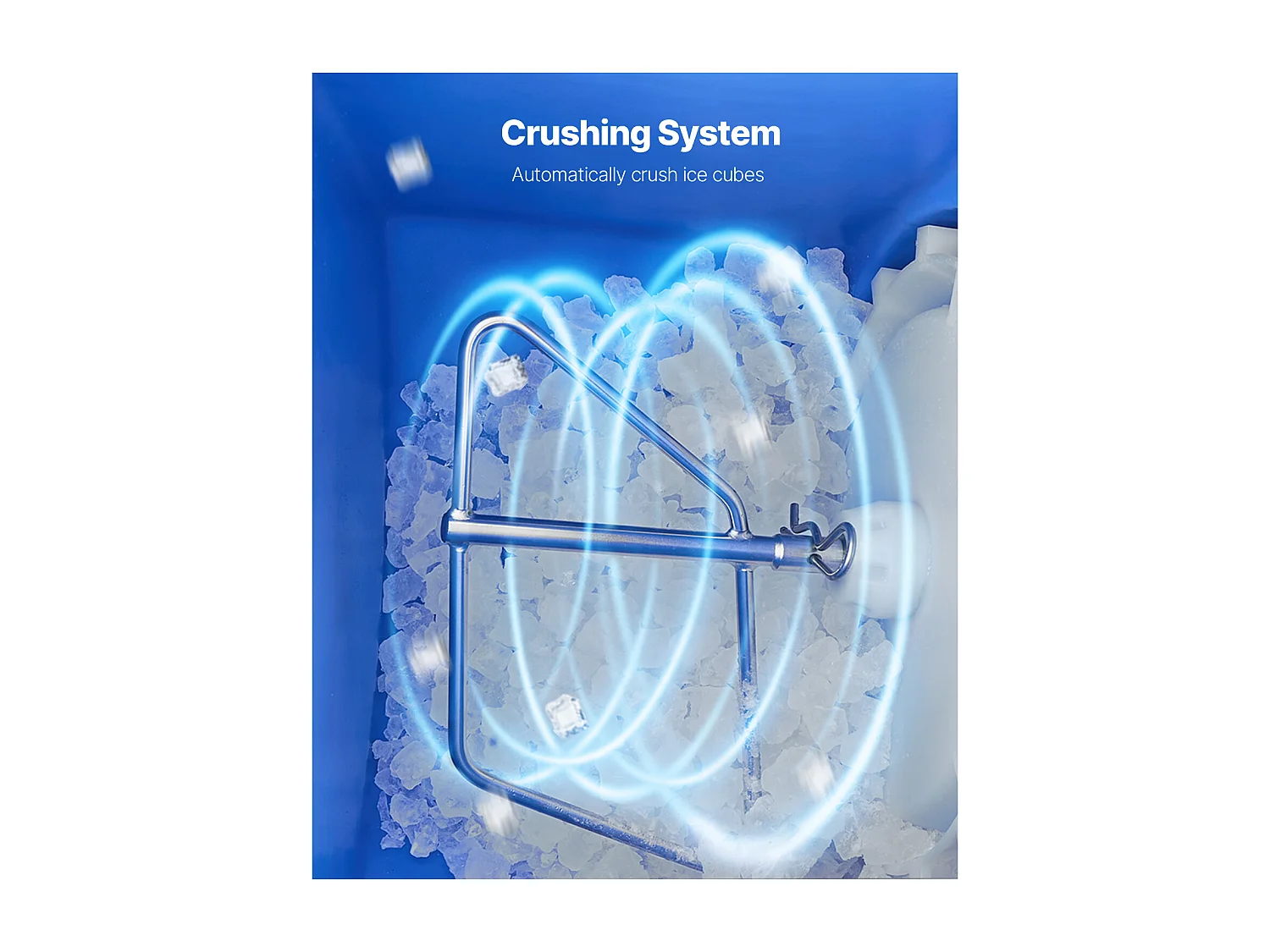 Distributeur de Glaçons SucceBuy, 9 kg/min, Distribution Automatique avec Broyeur, Pieds Réglables en Hauteur, pour Machine à Glaçons Bureau