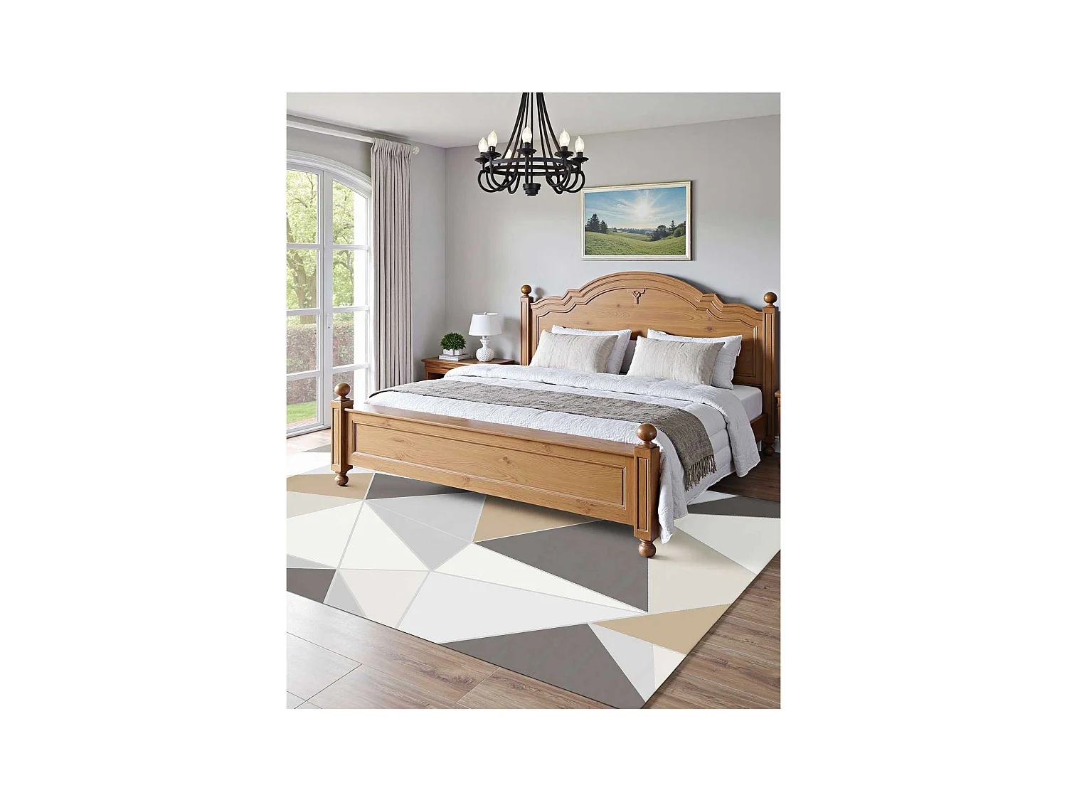 Tapis Salon SucceBuy, 1,5 x 2,1 m, Grand Tapis Chambre Lavable Antidérapant, Doux Confortable, Style Moderne, pour Chambre, Gris Anthracite