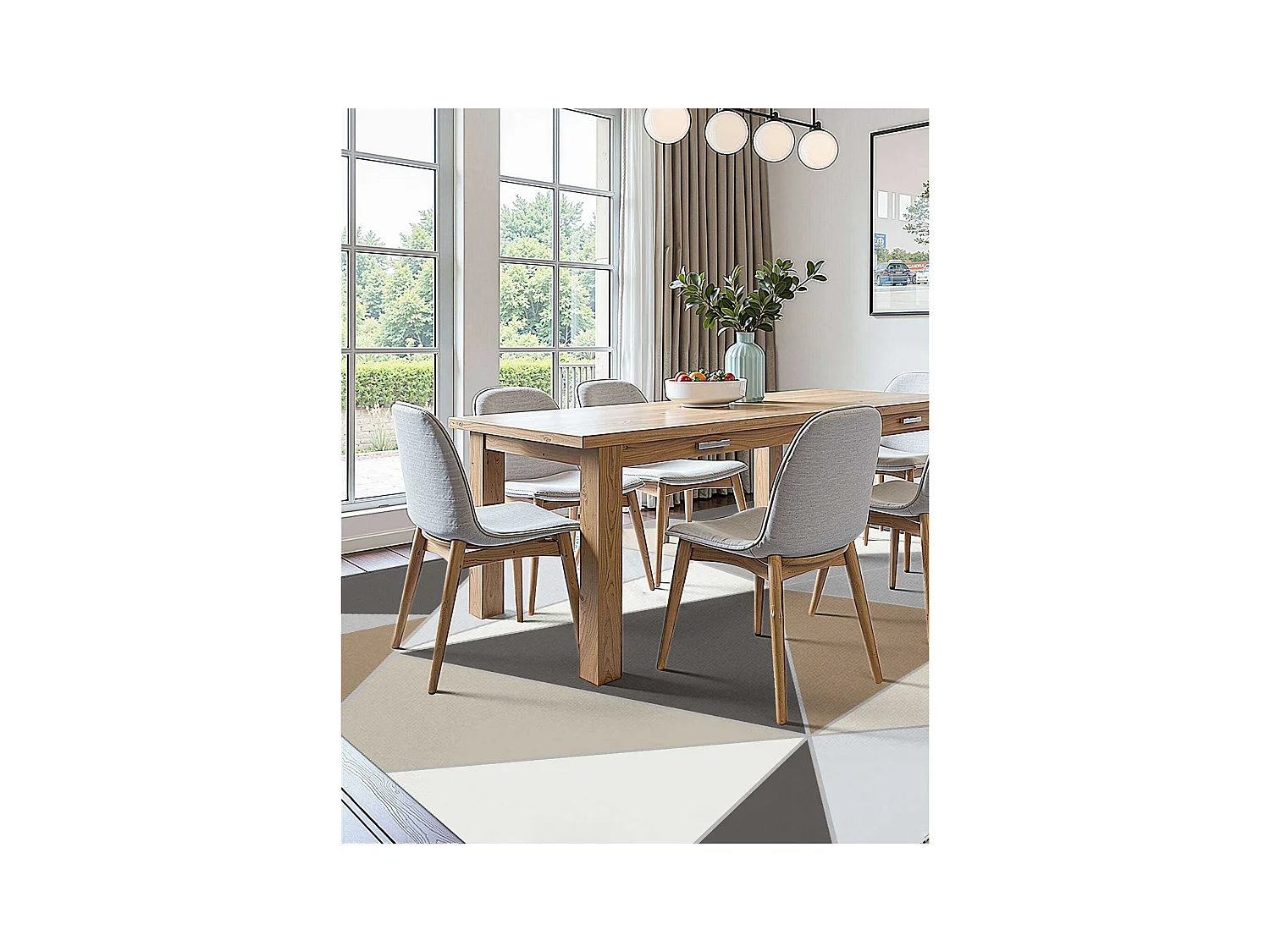 Tapis Salon SucceBuy, 1,5 x 2,1 m, Grand Tapis Chambre Lavable Antidérapant, Doux Confortable, Style Moderne, pour Chambre, Gris Anthracite