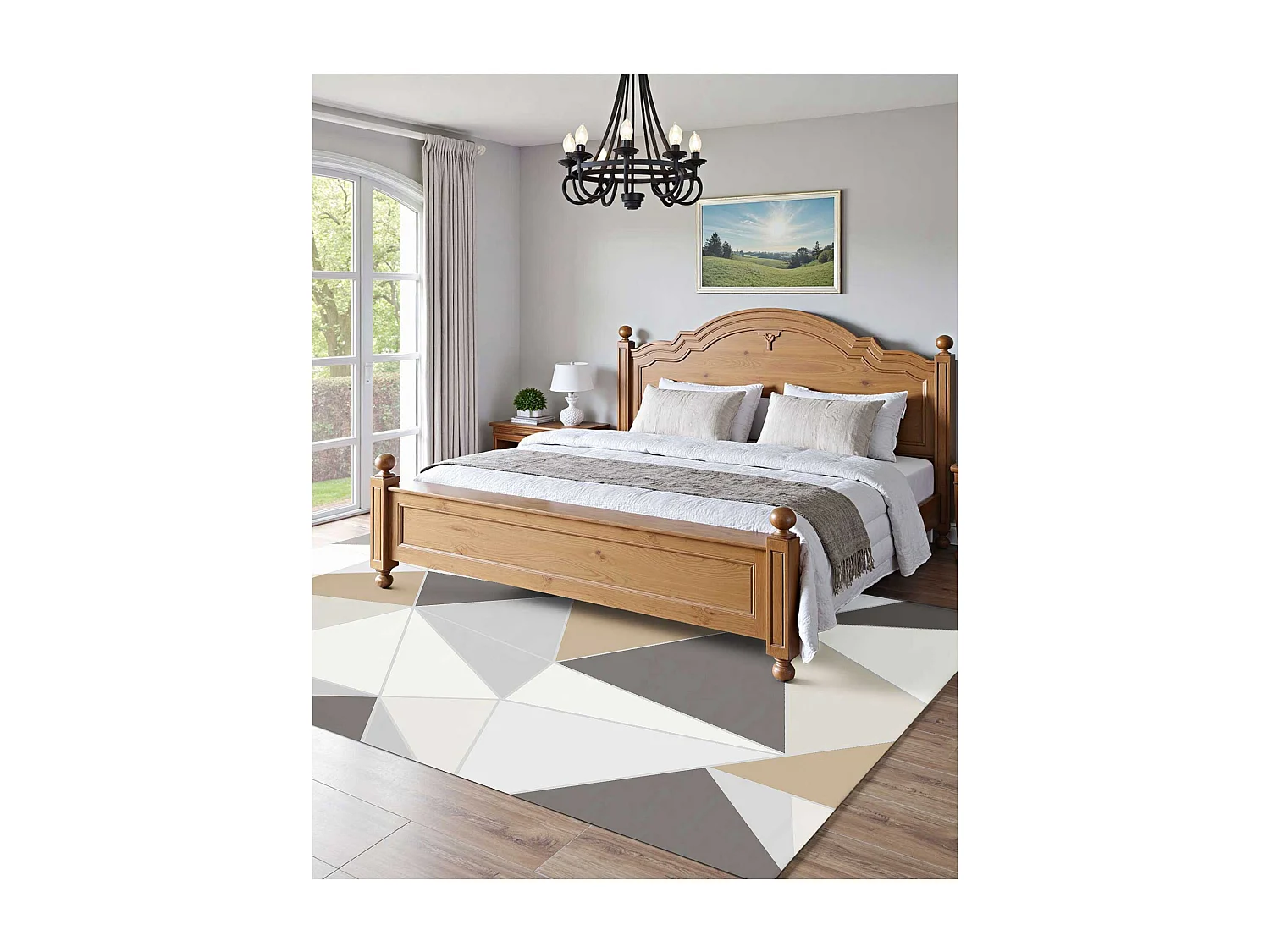 Tapis Salon SucceBuy, 1,5 x 2,1 m, Grand Tapis Chambre Lavable Antidérapant, Doux Confortable, Style Moderne, pour Chambre, Gris Anthracite