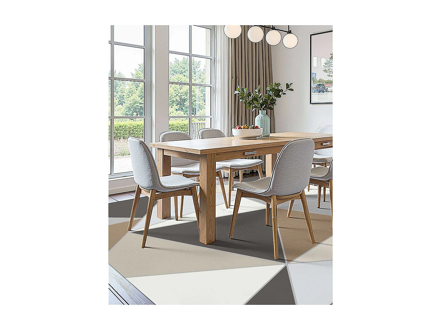 Tapis Salon SucceBuy, 1,5 x 2,1 m, Grand Tapis Chambre Lavable Antidérapant, Doux Confortable, Style Moderne, pour Chambre, Gris Anthracite