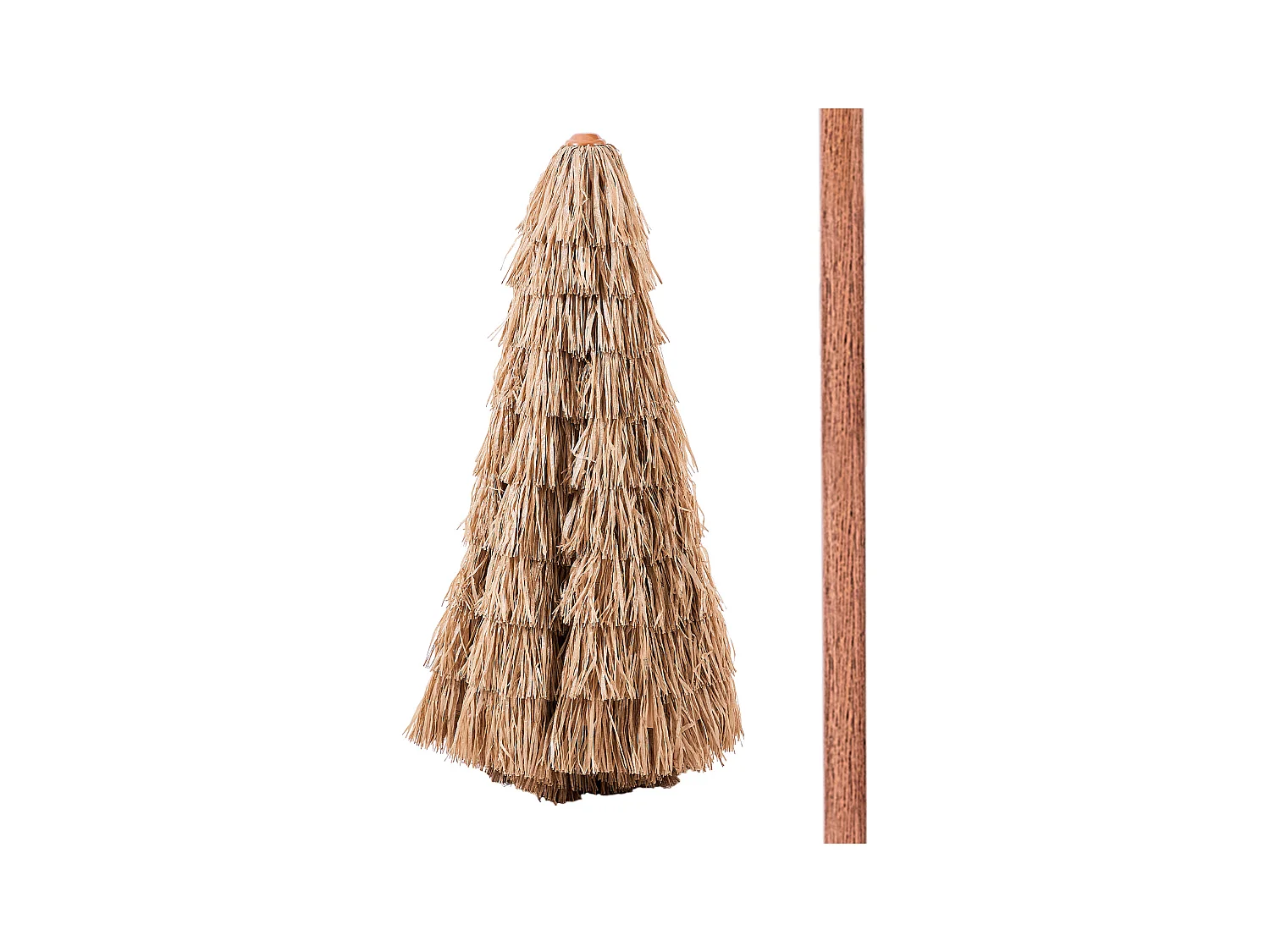 Parasol Hawaïen SucceBuy, 2,7 m Parasol Exotique Inclinable avec Toit Chaume PP, 8 Baleines Métalliques, pour Plage, Terrasse, Bord de Piscine, Jardin