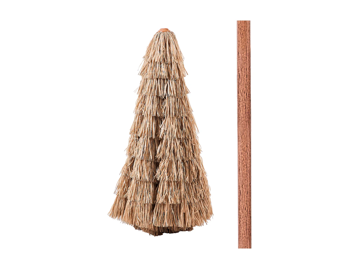 Parasol Hawaïen SucceBuy, 2,7 m Parasol Exotique Inclinable avec Toit Chaume PP, 8 Baleines Métalliques, pour Plage, Terrasse, Bord de Piscine, Jardin