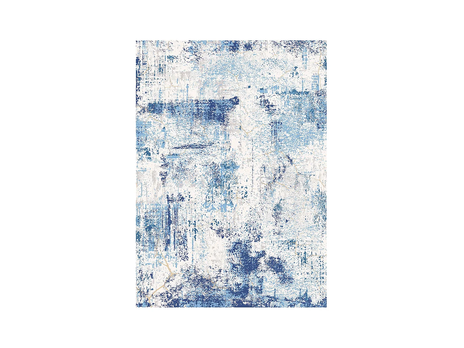 Tapis Salon SucceBuy, 1,5 x 2,1 m, Grand Tapis Chambre Lavable Antidérapant, Doux Confortable, Style Moderne, pour Chambre, Bleu