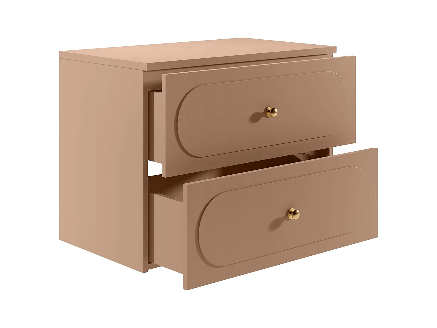 Mueble bajo lavabo suspendido con encimera - Rosa antiguo - 80 cm - SATOBAL