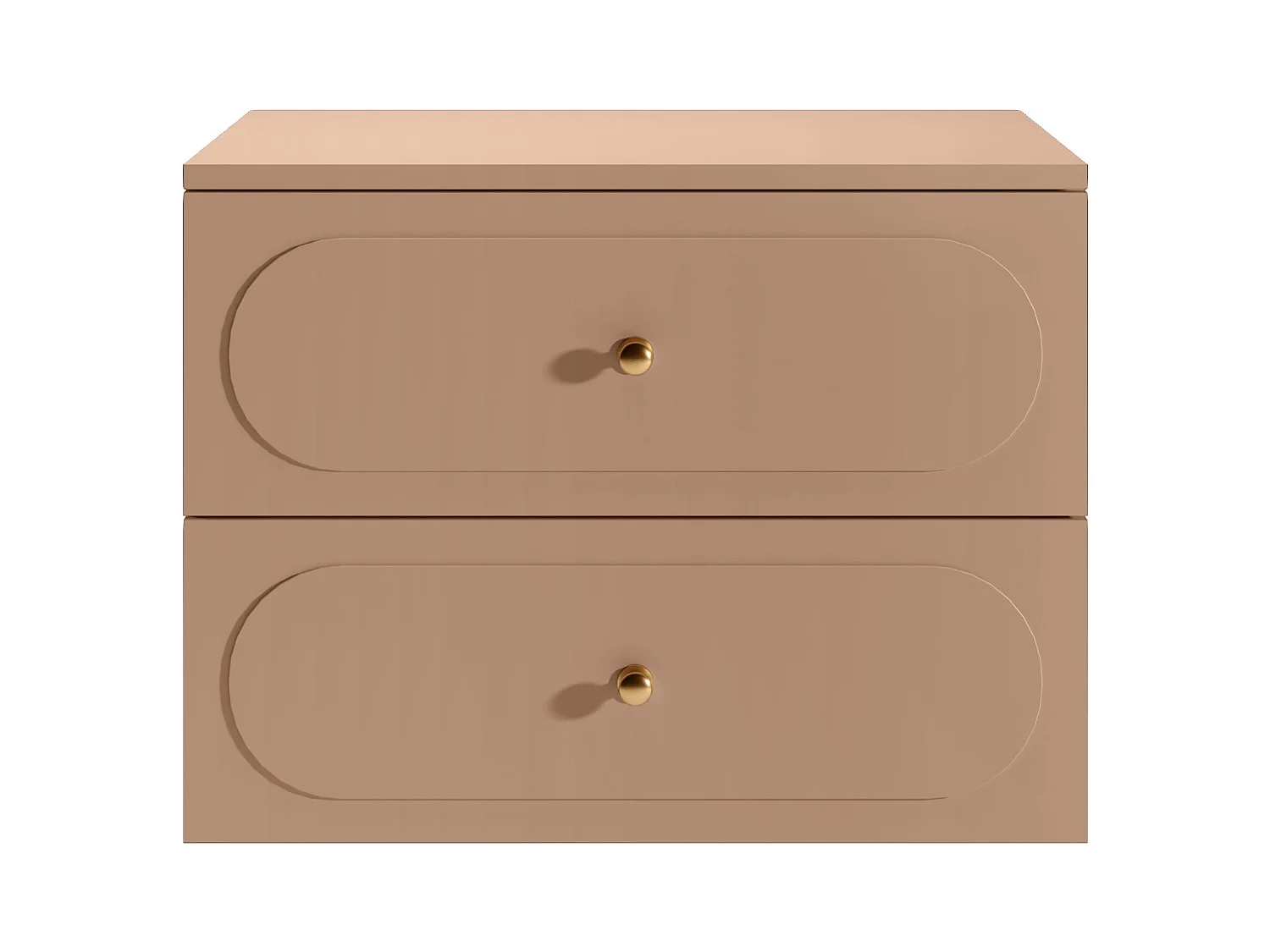 Mueble bajo lavabo suspendido con encimera - Rosa antiguo - 80 cm - SATOBAL