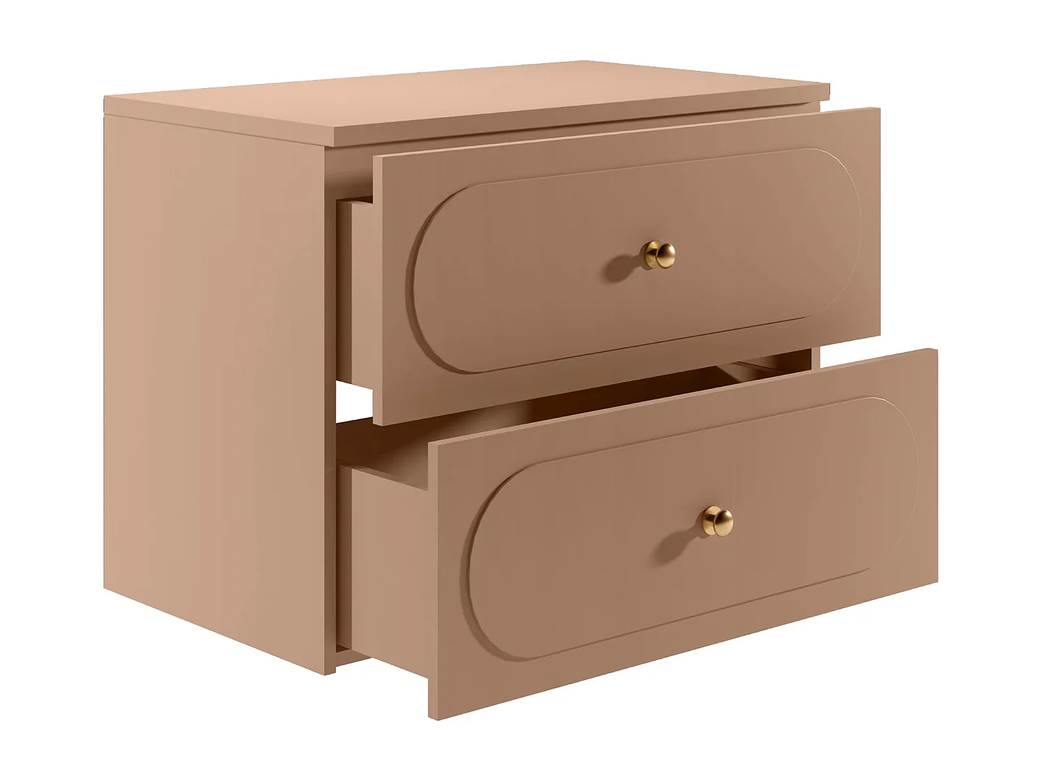 Meuble sous vasque suspendu avec planche  - Vieux rose - 80 cm - SATOBAL