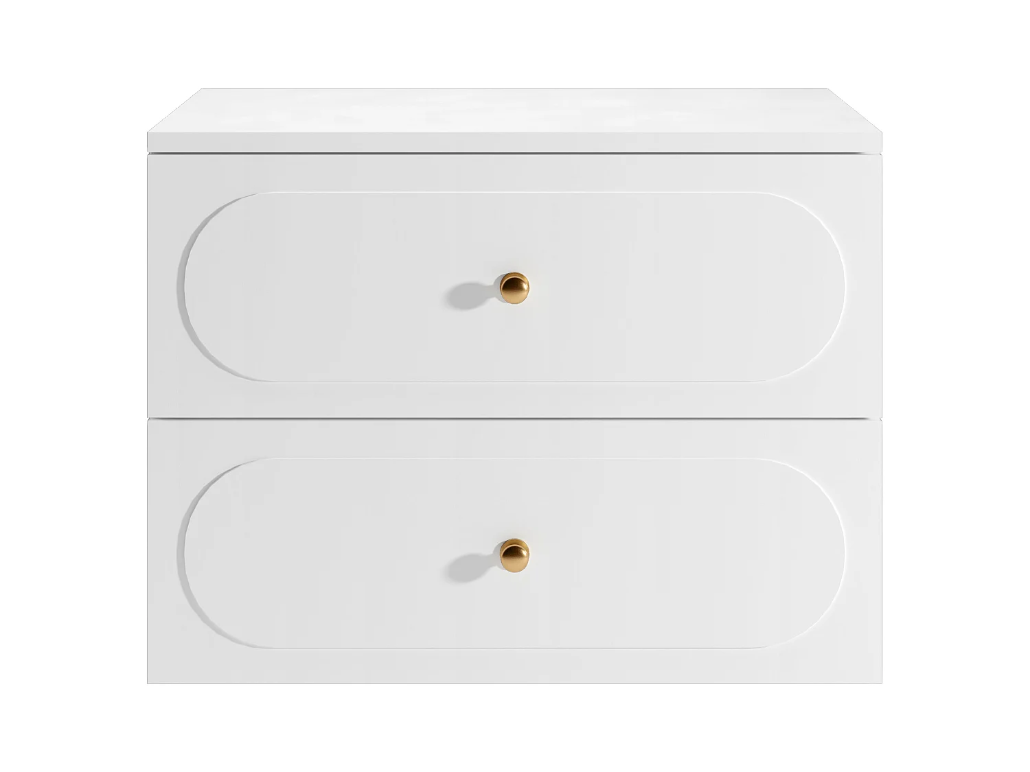 Meuble sous vasque suspendu avec planche - Blanc - 80 cm - SATOBAL