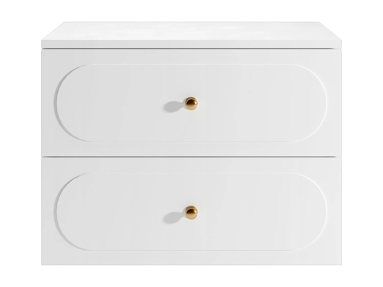 Meuble sous vasque suspendu avec planche - Blanc - 80 cm - SATOBAL