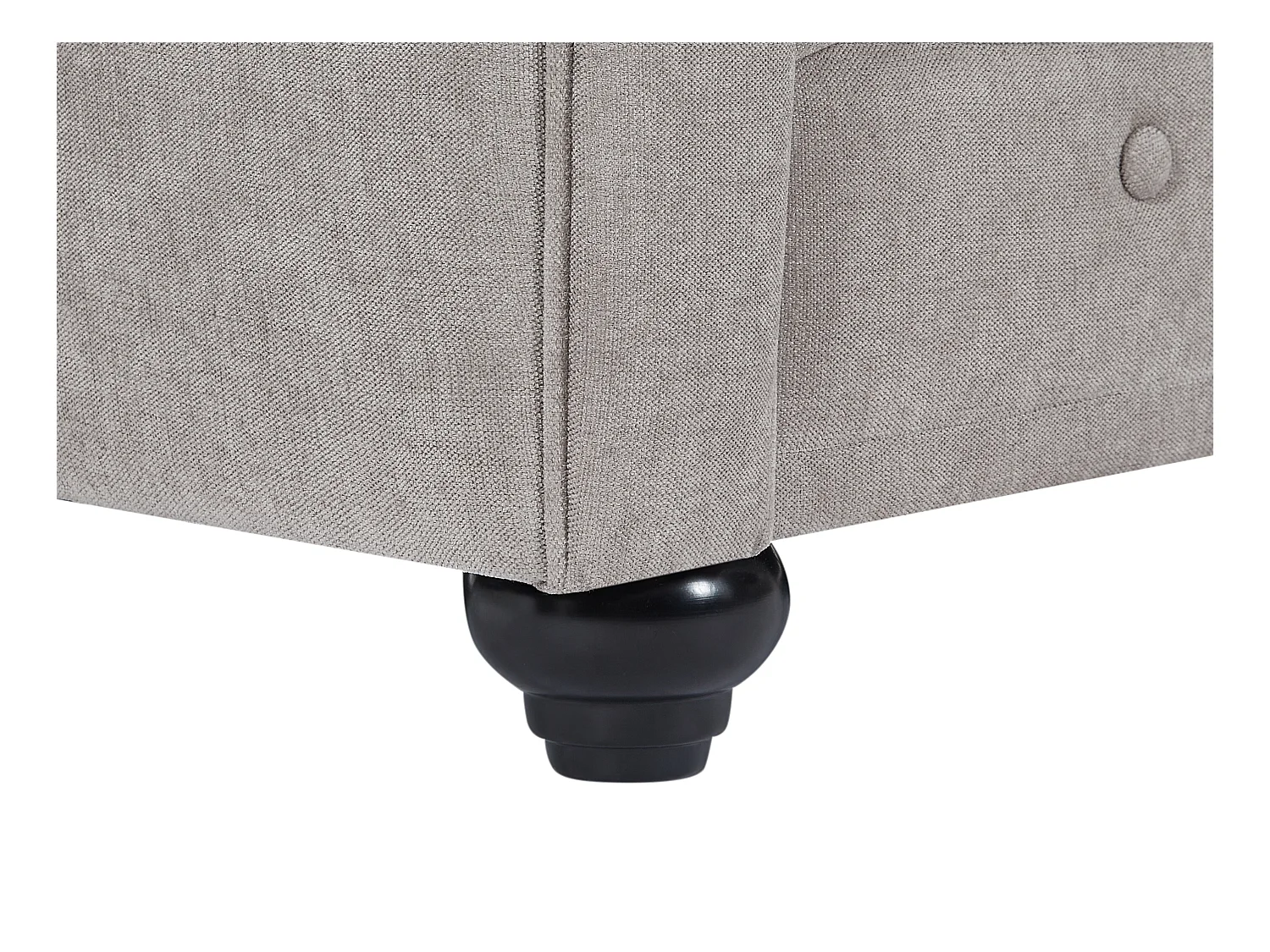 Canapés 3 places 2 places et un fauteuil en tissu gris CHESTERFIELD