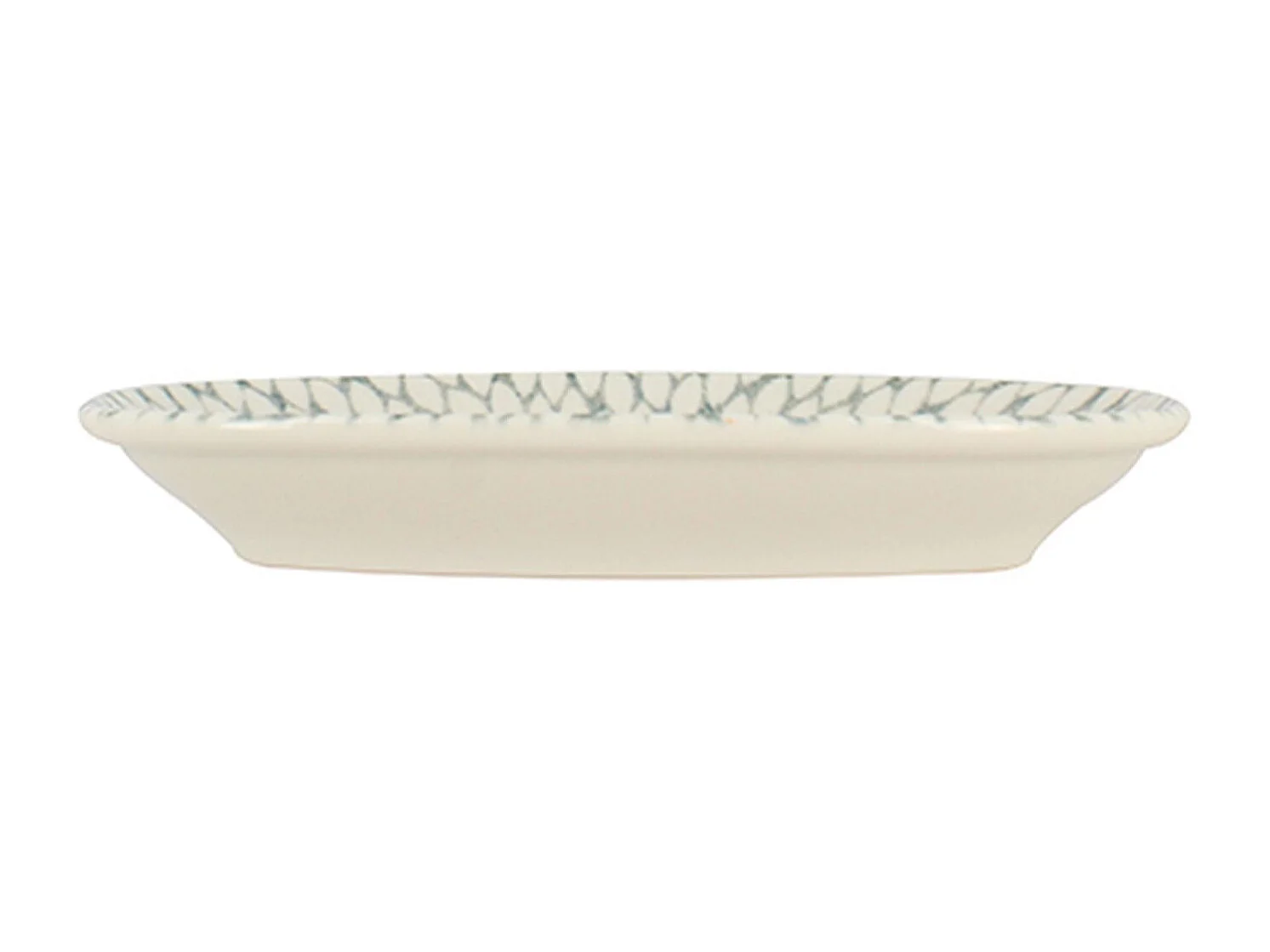 Novastyl - Lot 6 Assiettes Ovales Jasmin 19x10.5cm En Porcelaine Blanc