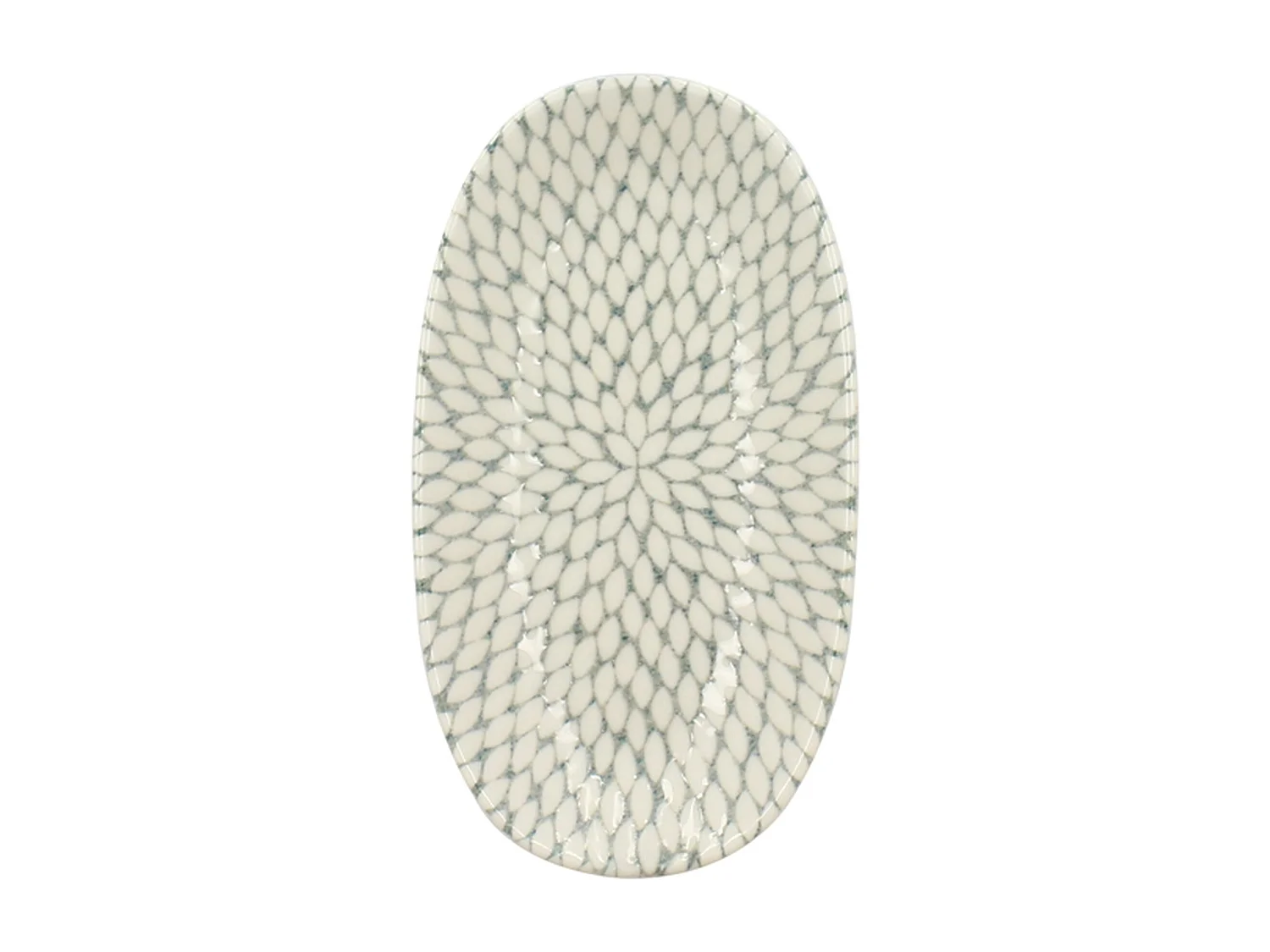 Novastyl - Lot 6 Assiettes Ovales Jasmin 19x10.5cm En Porcelaine Blanc