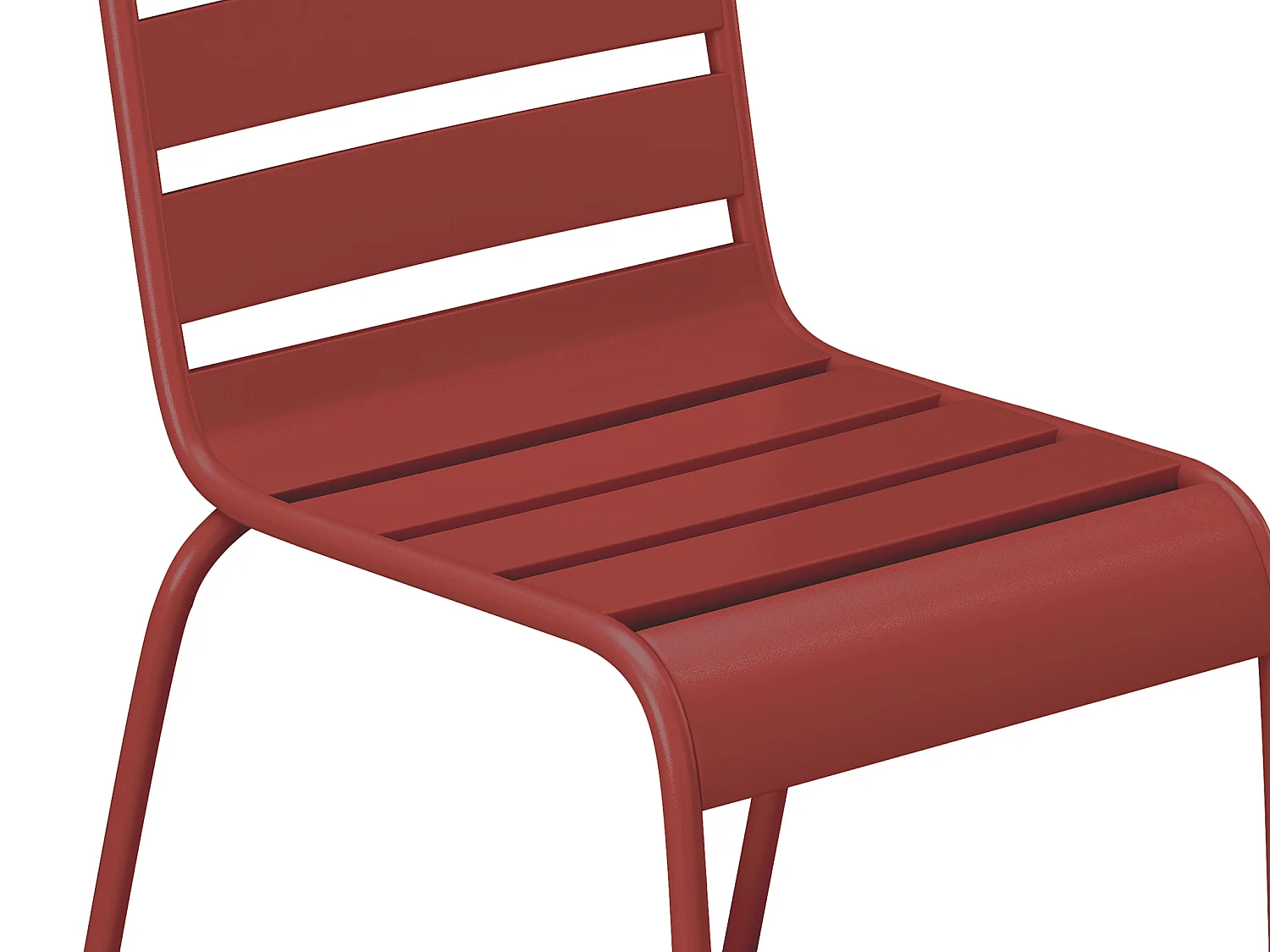Lot de 2 chaises de jardin empilables en métal - Rouge - MIRMANDE de MYLIA