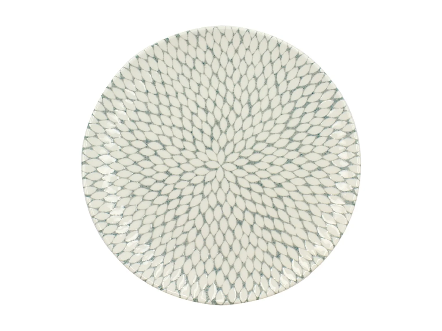 Novastyl - Lot 6 Assiettes Plates Jasmin 27cm En Porcelaine Blanc