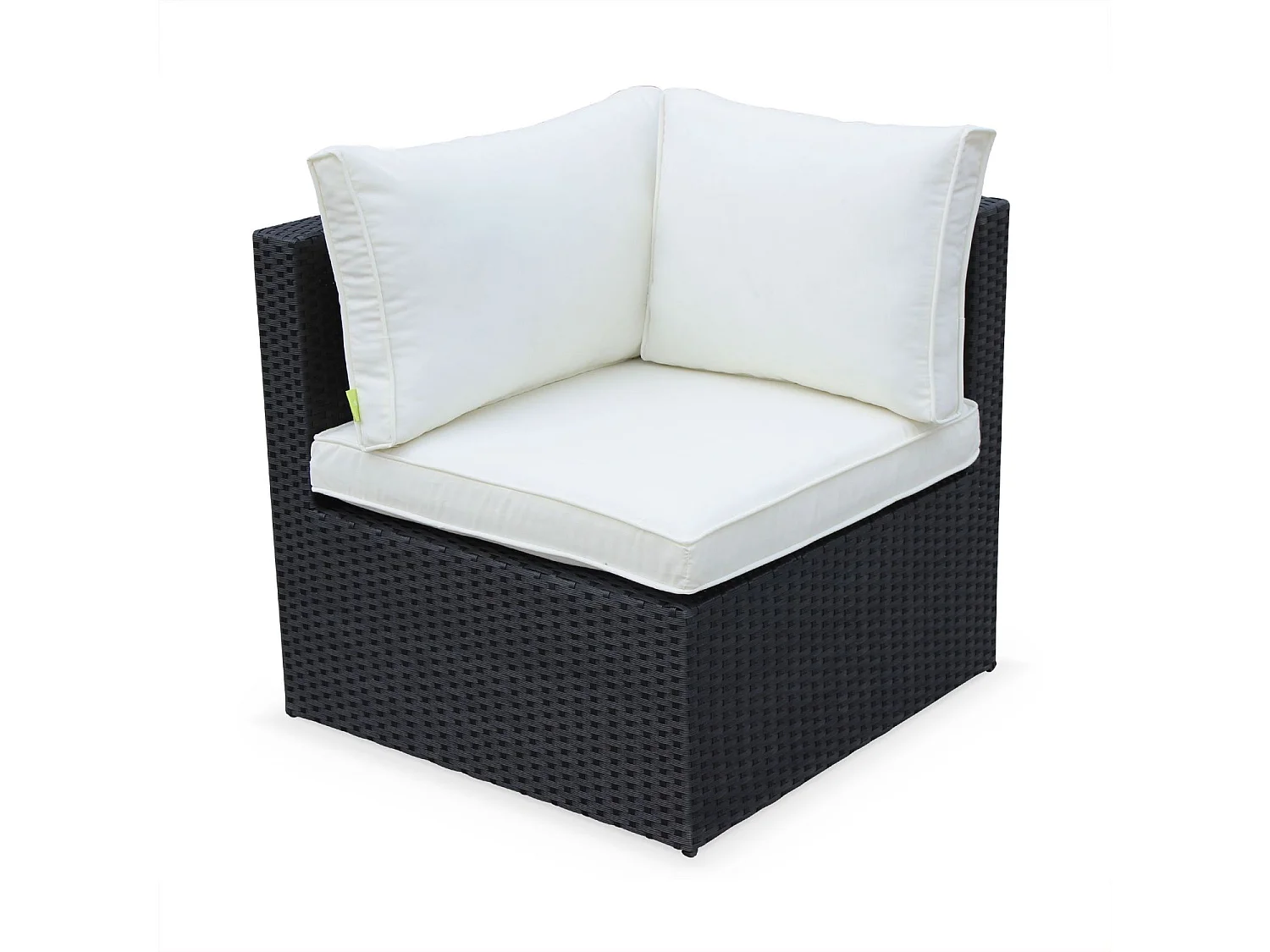 Salotto da giardino in resina intrecciata, 5 posti, nero