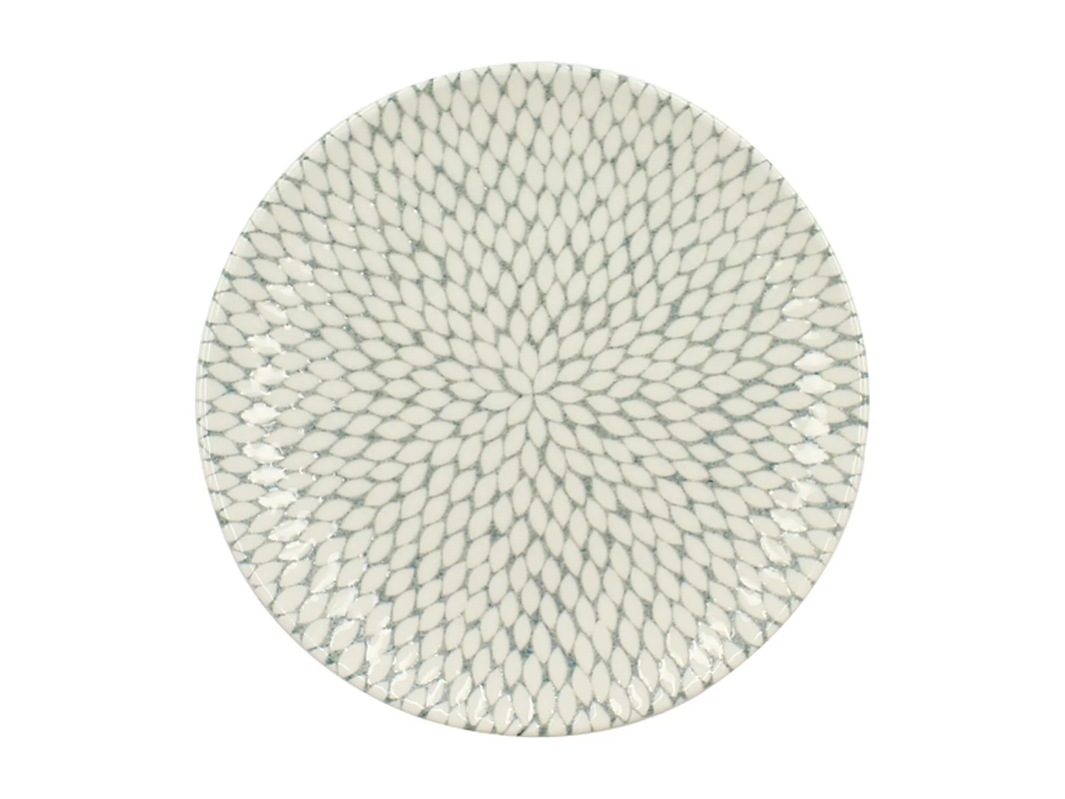 Novastyl - Lot6 Assiettes A Dessert Jasmin 20cm En Porcelaine Blanc