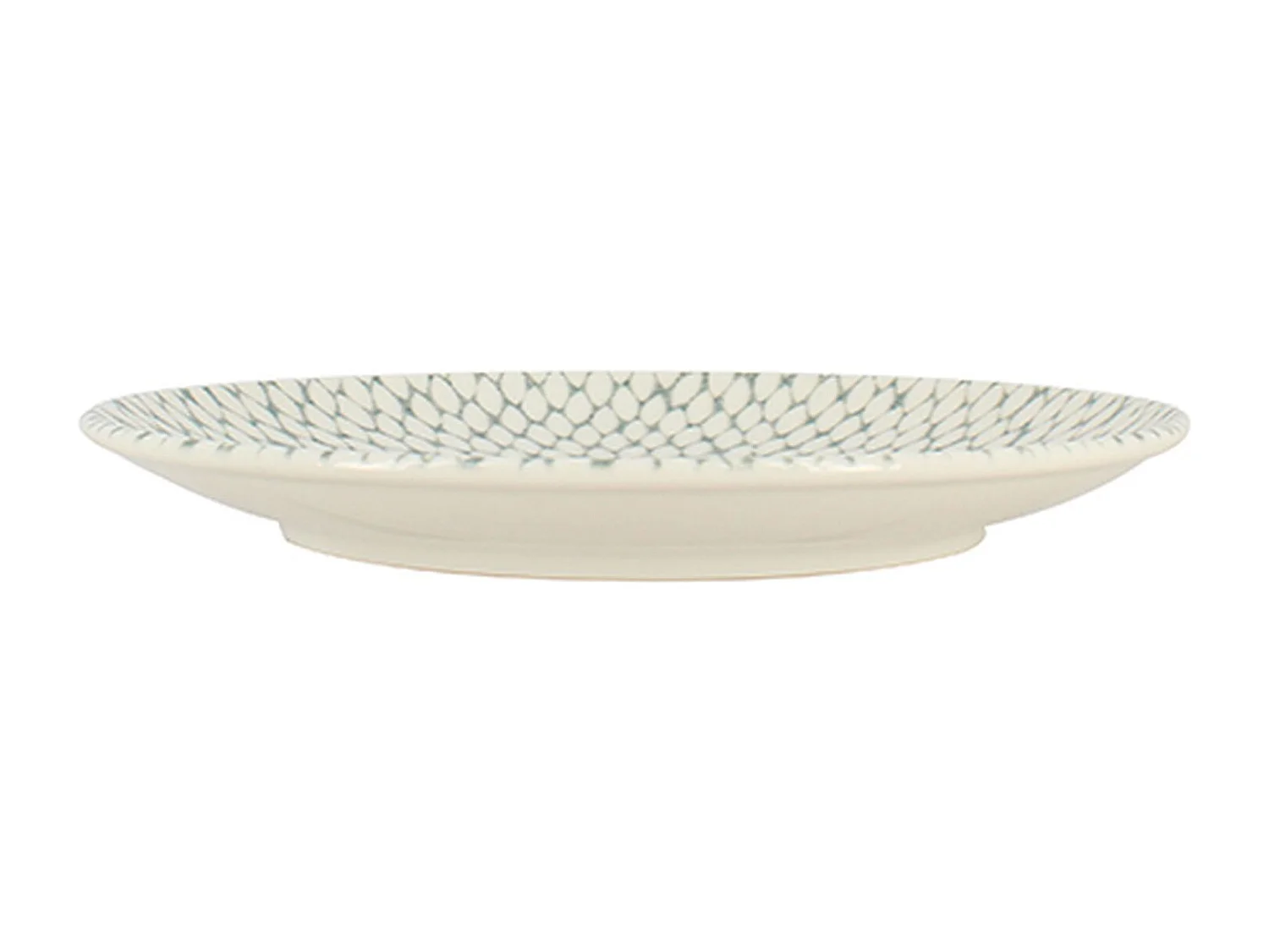 Novastyl - Lot6 Assiettes A Dessert Jasmin 20cm En Porcelaine Blanc